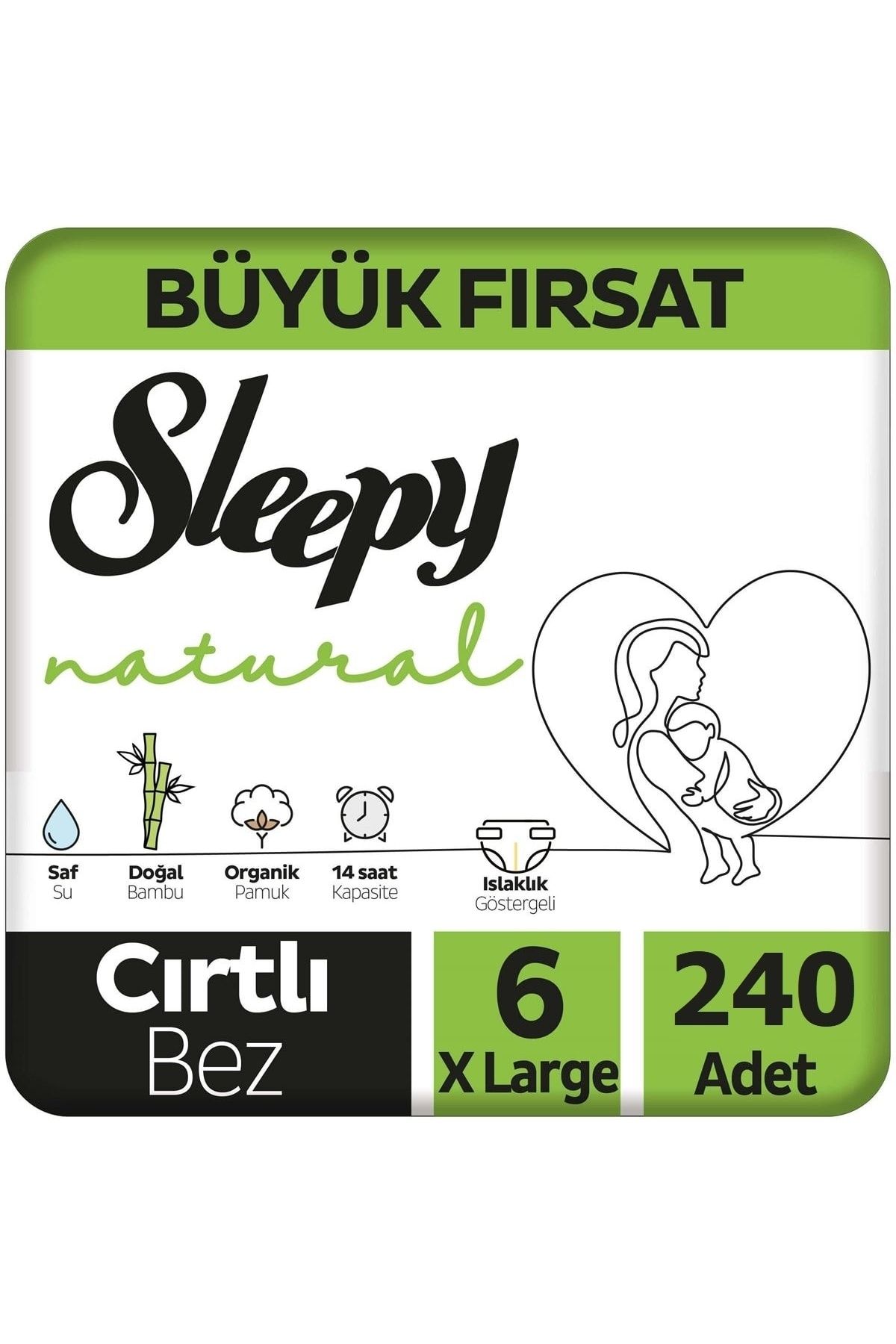 Sleepy Natural Bebek Bezi 6 Numara 15-25 Kg 240 Adet