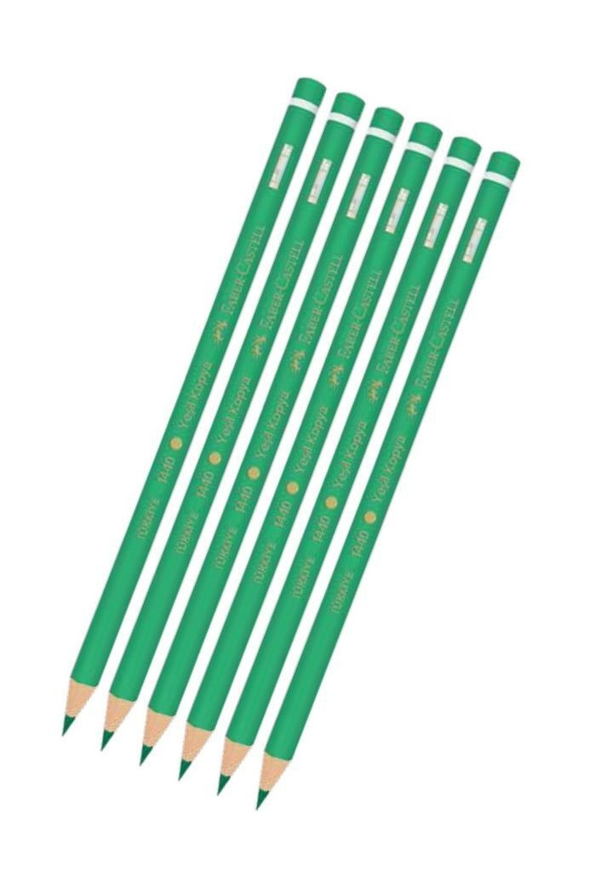 Faber Castell Yeşil Kalem Kopya 6 Adet Faber Yeşil Kurşun Kalem Başlık Kalemi 6 Adet