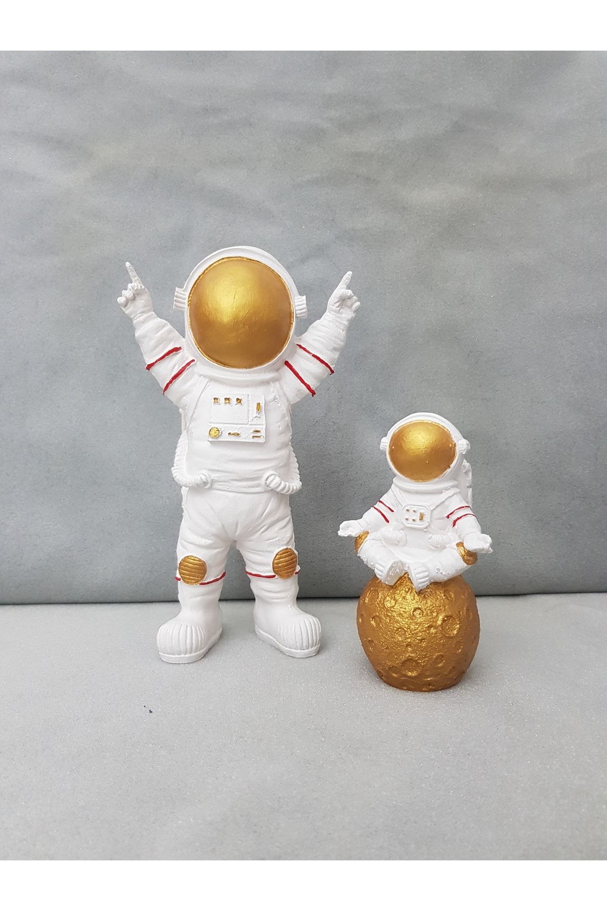 Arose 2li Astronot Biblo Heykel Dekor