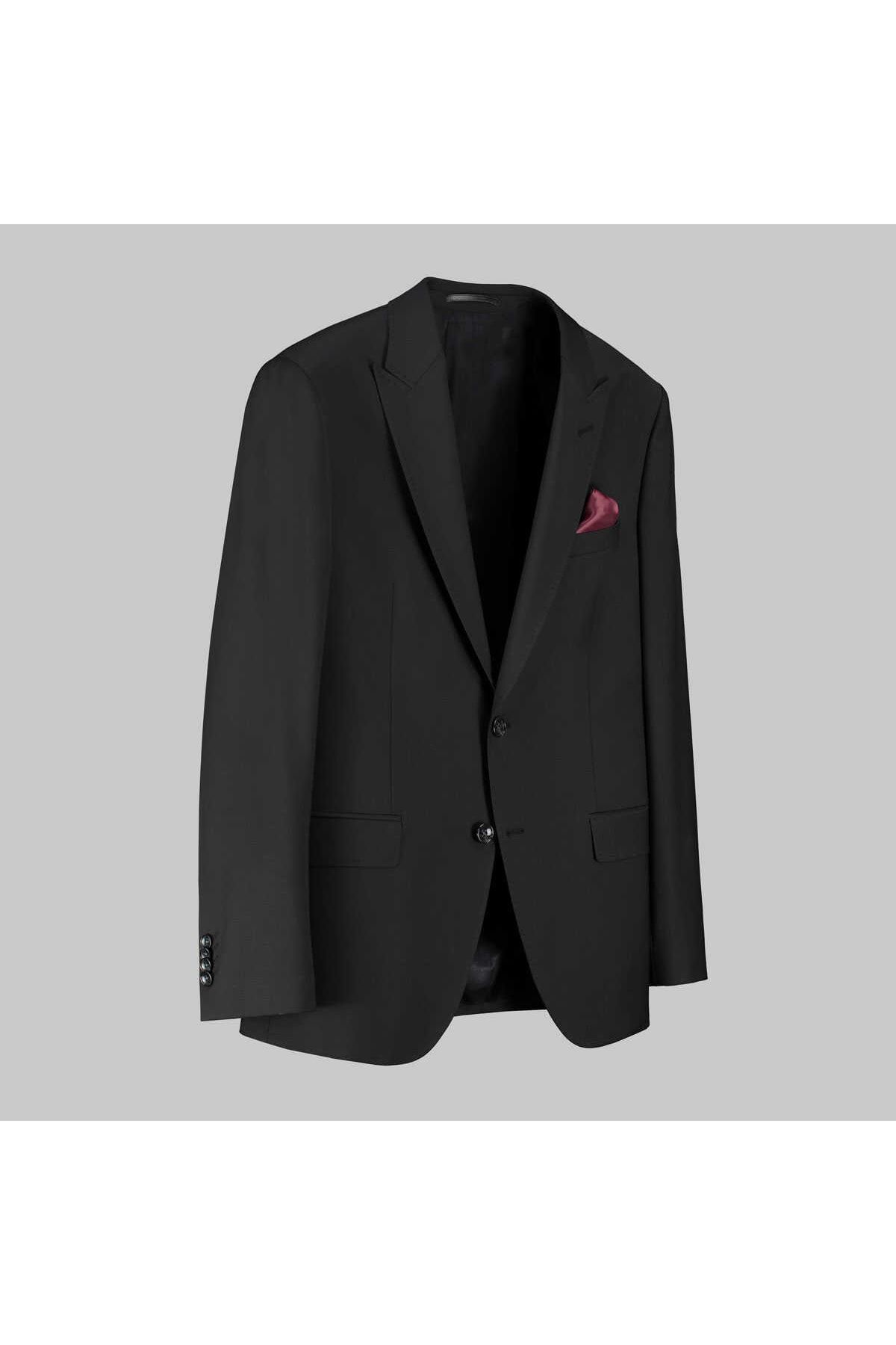 Sarar Tedrick Resta Regular Fit Gizli Çizgili Siyah Takım Elbise