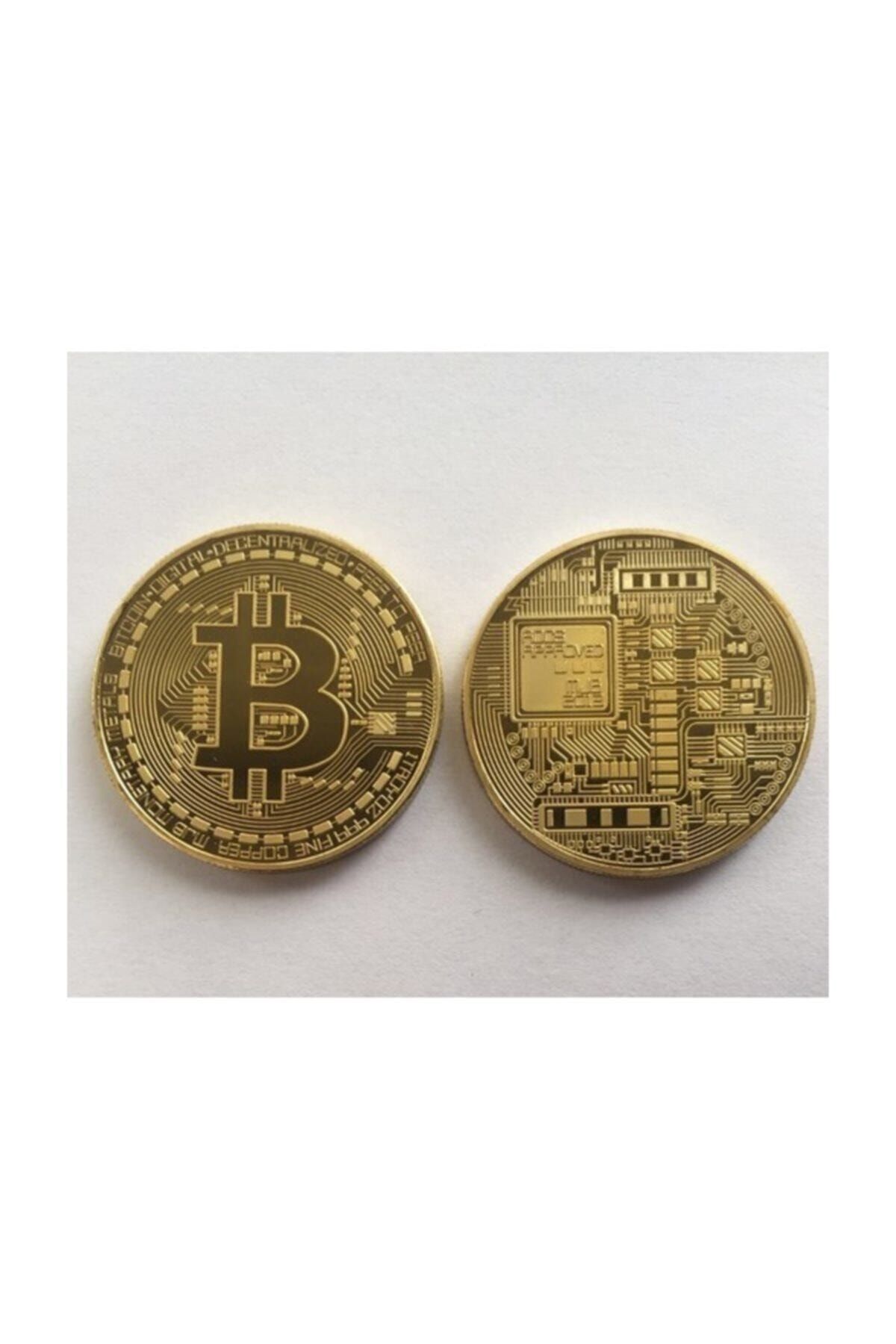 Quadro Bitcoin Madeni Para Altın Rengi Hatıra Koleksiyon Değerli Kutulu