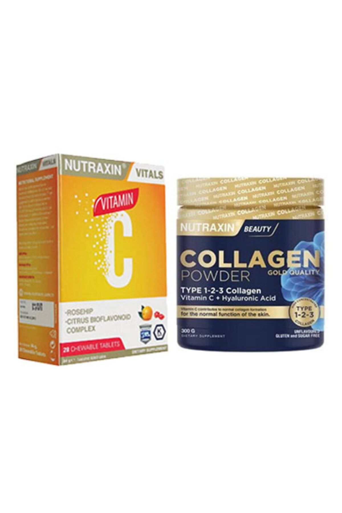 Nutraxin Vitamin C 28 Çiğneme Tableti & Collagen Powder