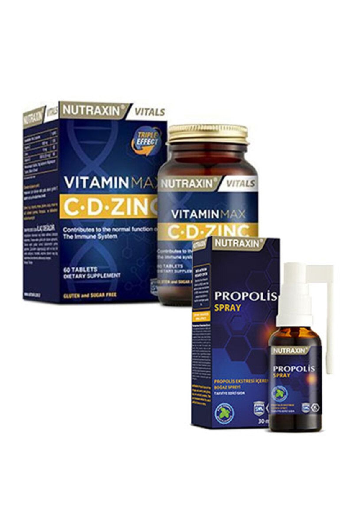 Nutraxin Propolis Sprey & Vitamin Max C D Zinc