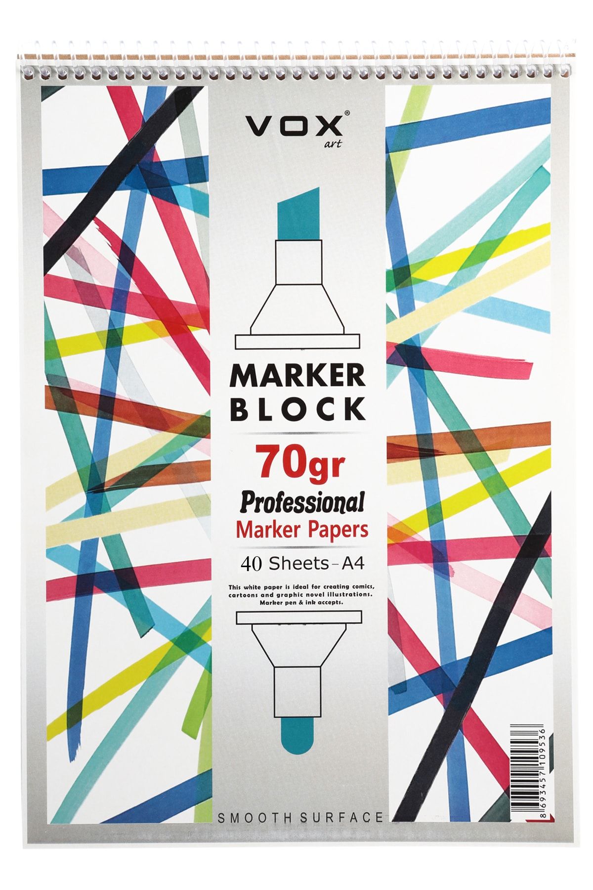 Vox Art Marker Defteri (arkaya Geçirmez)- A4 -70gr - 40 Yaprak