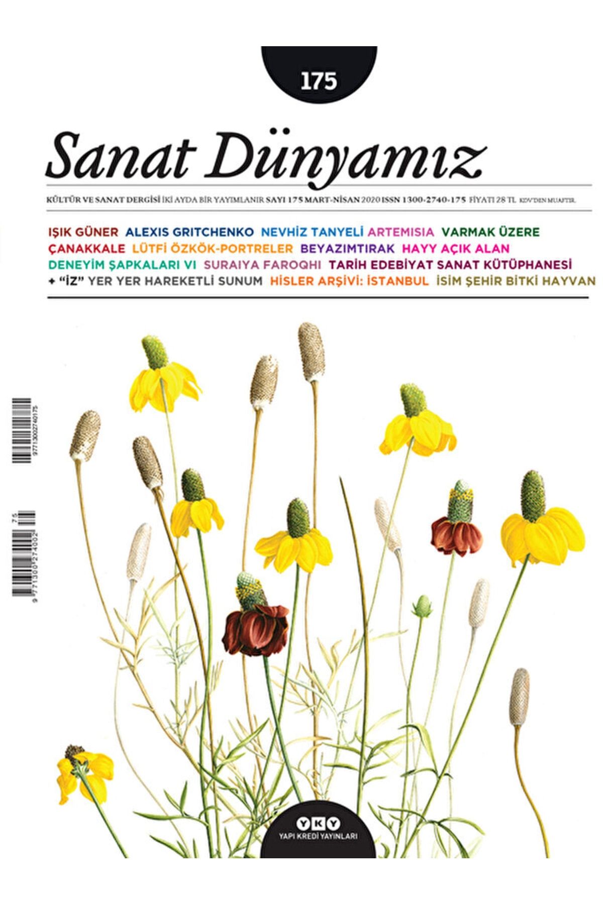 Yapı Kredi Yayınları Sanat Dünyamız Iki Aylık Kültür Ve Sanat Dergisi Sayı: 175 Mart-nisan 2020 / 4440000001309