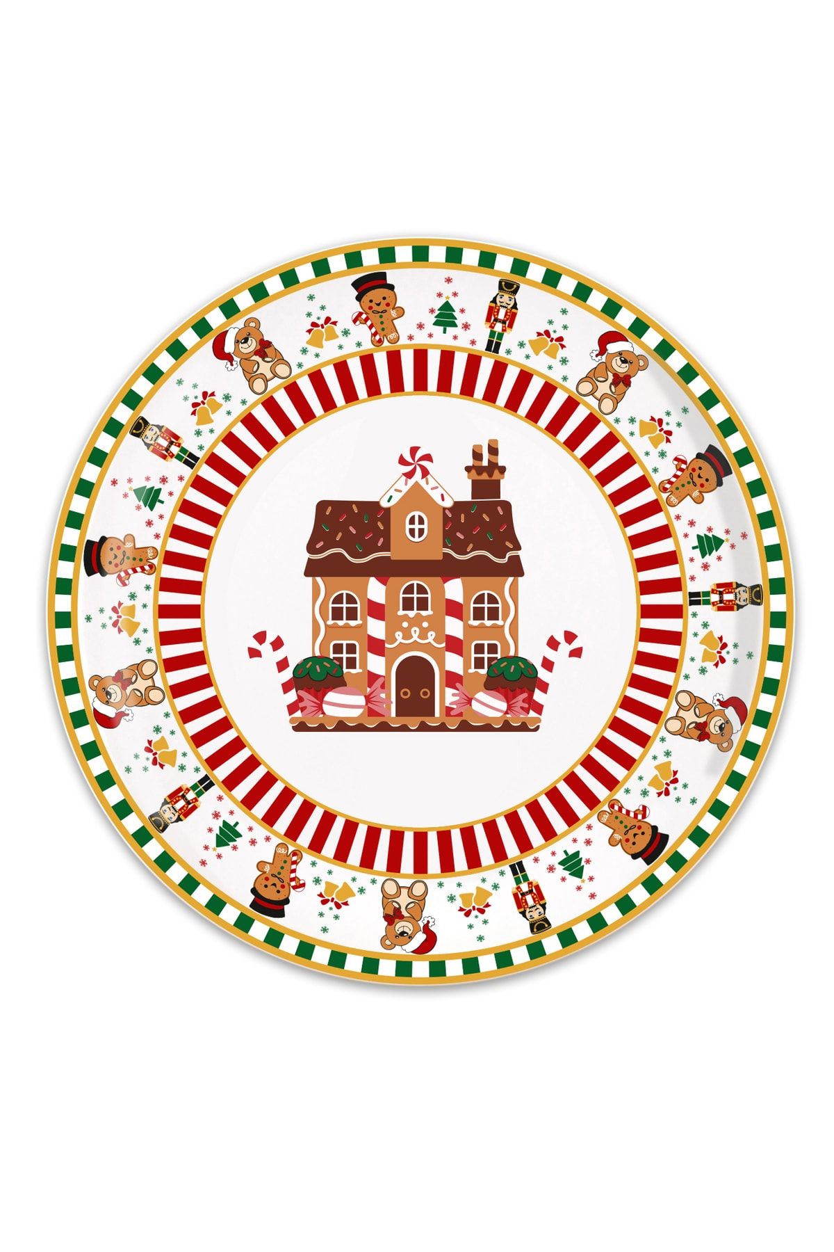 Vivas Xmas Wonderland Gingerbread House Kurabiye Ev Porselen Tabak 23 Cm