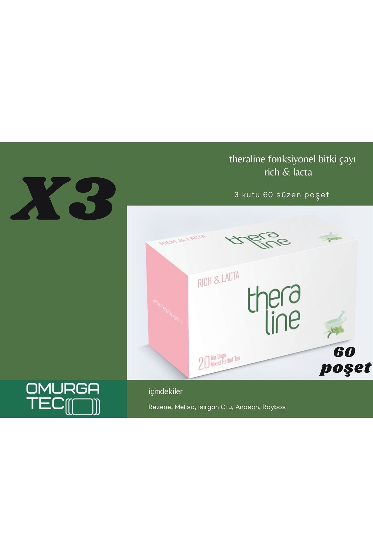Theraline Rich & Lacta 3 'lü Paket ( 60 Süzen Poşet )