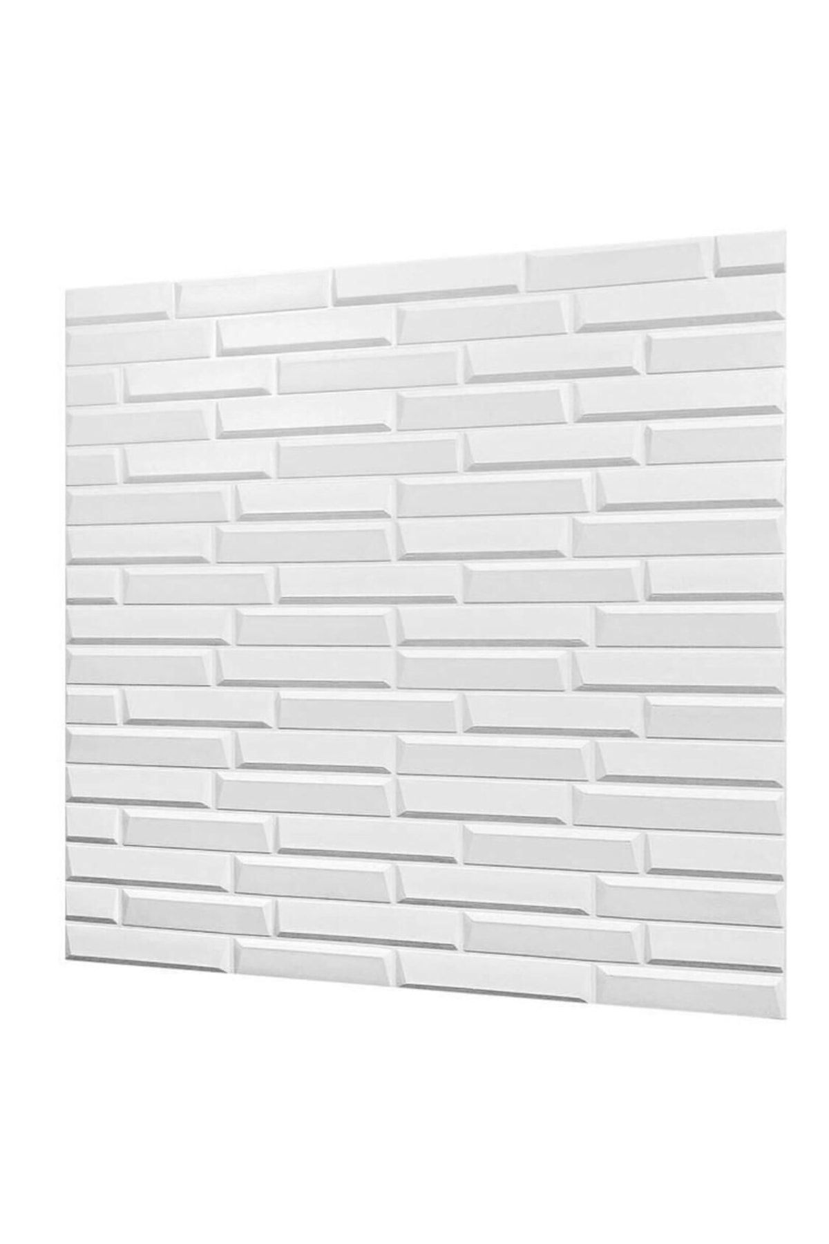 RENKLİ EVİM Kendinen Yapışkanlı Duvar Paneli 3 D Taş Beyaz