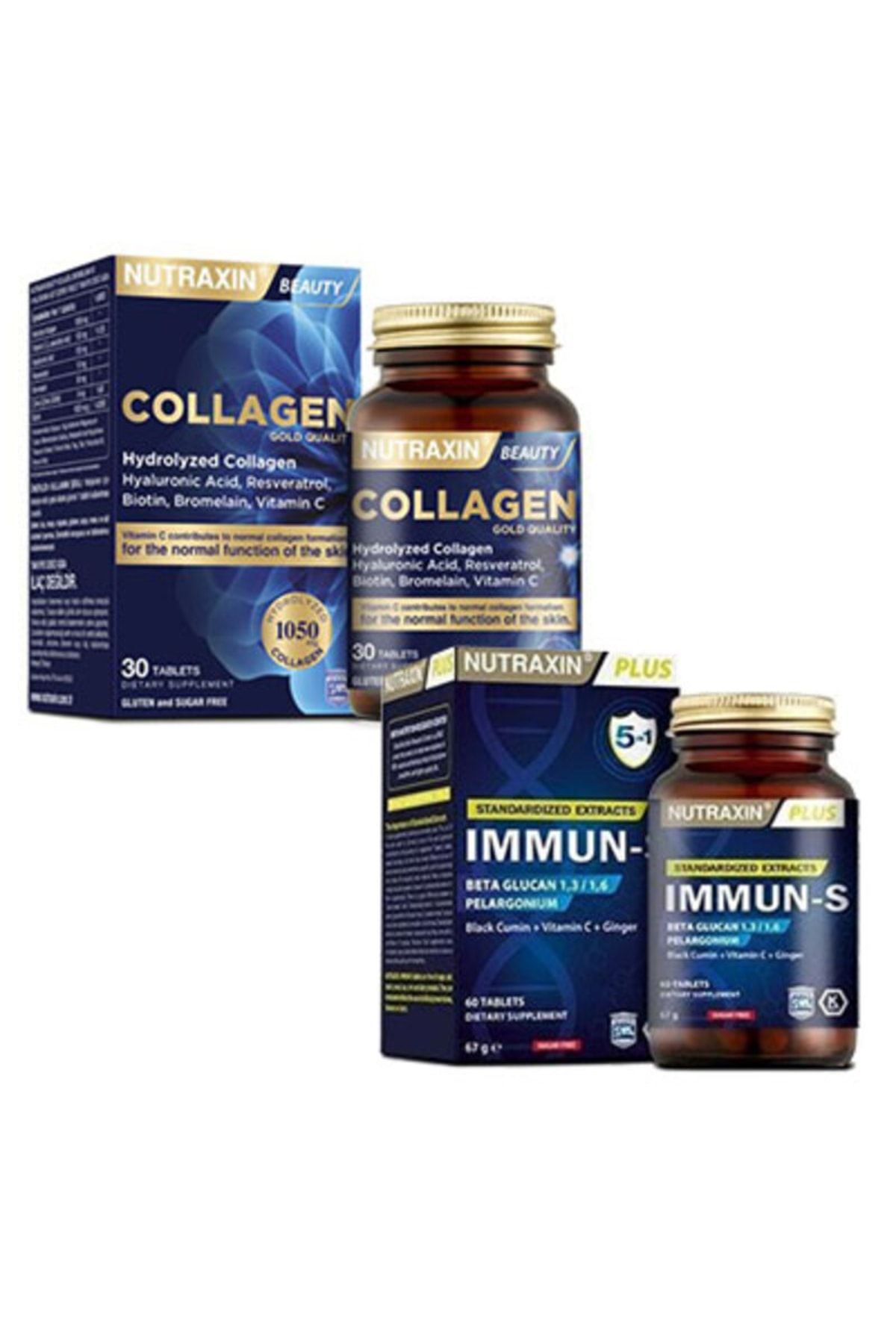 Nutraxin Collagen 30 Tablet & Immun-s