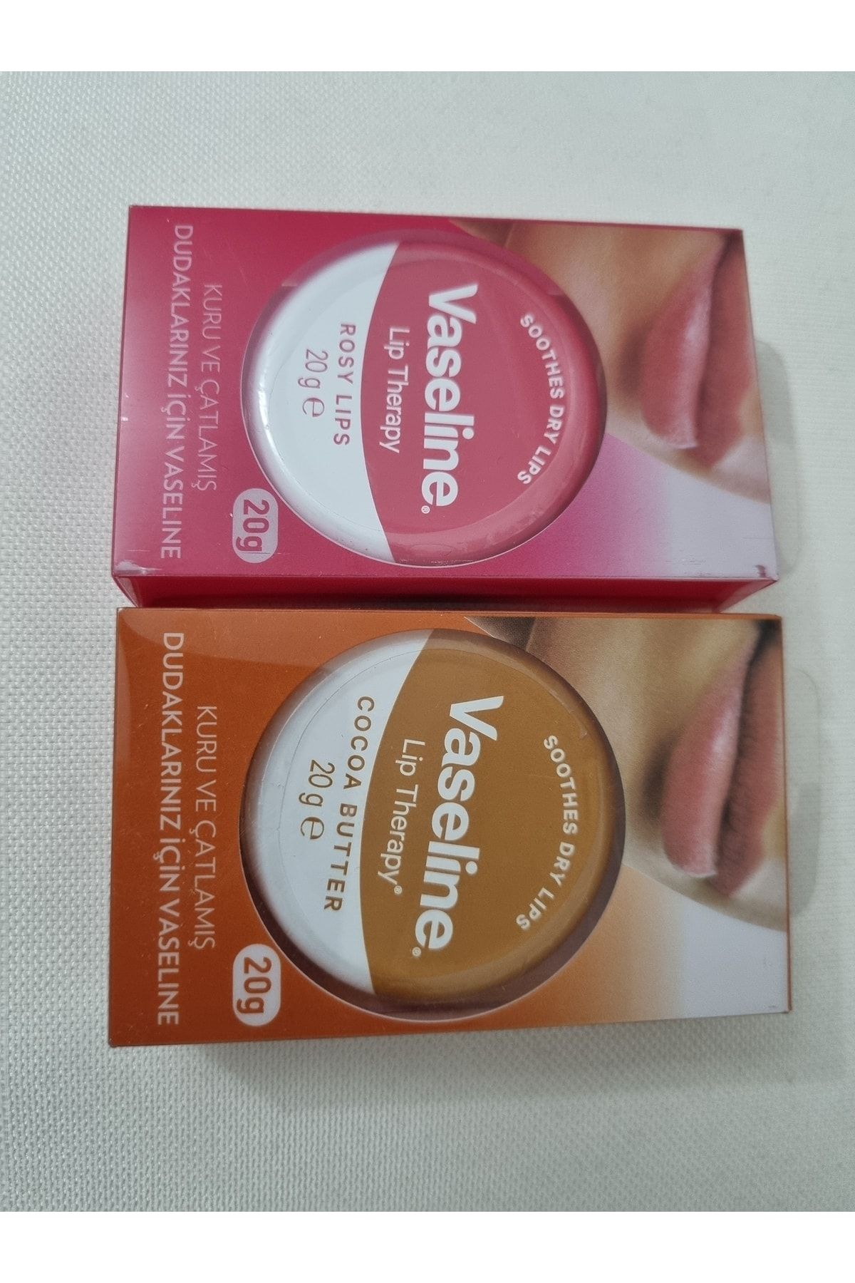 Vaseline Lip Therapy Rosy + Lip Therapy Cocoa Butter Yumuşatıcı Nemlendirici Dudak Kremi