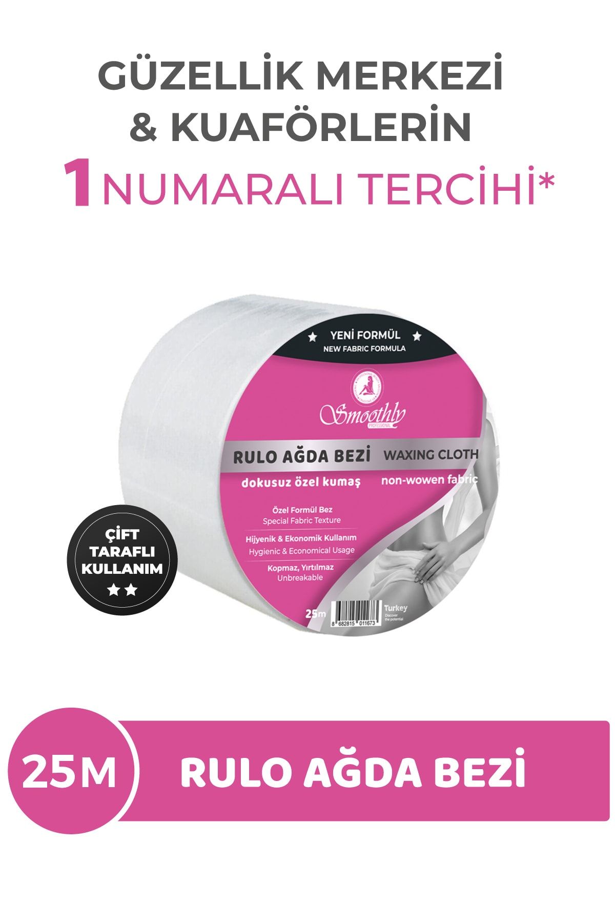 Smoothly Professional Kuaför Ağda Bezi 25 Metre Çift Taraflı Kullanım