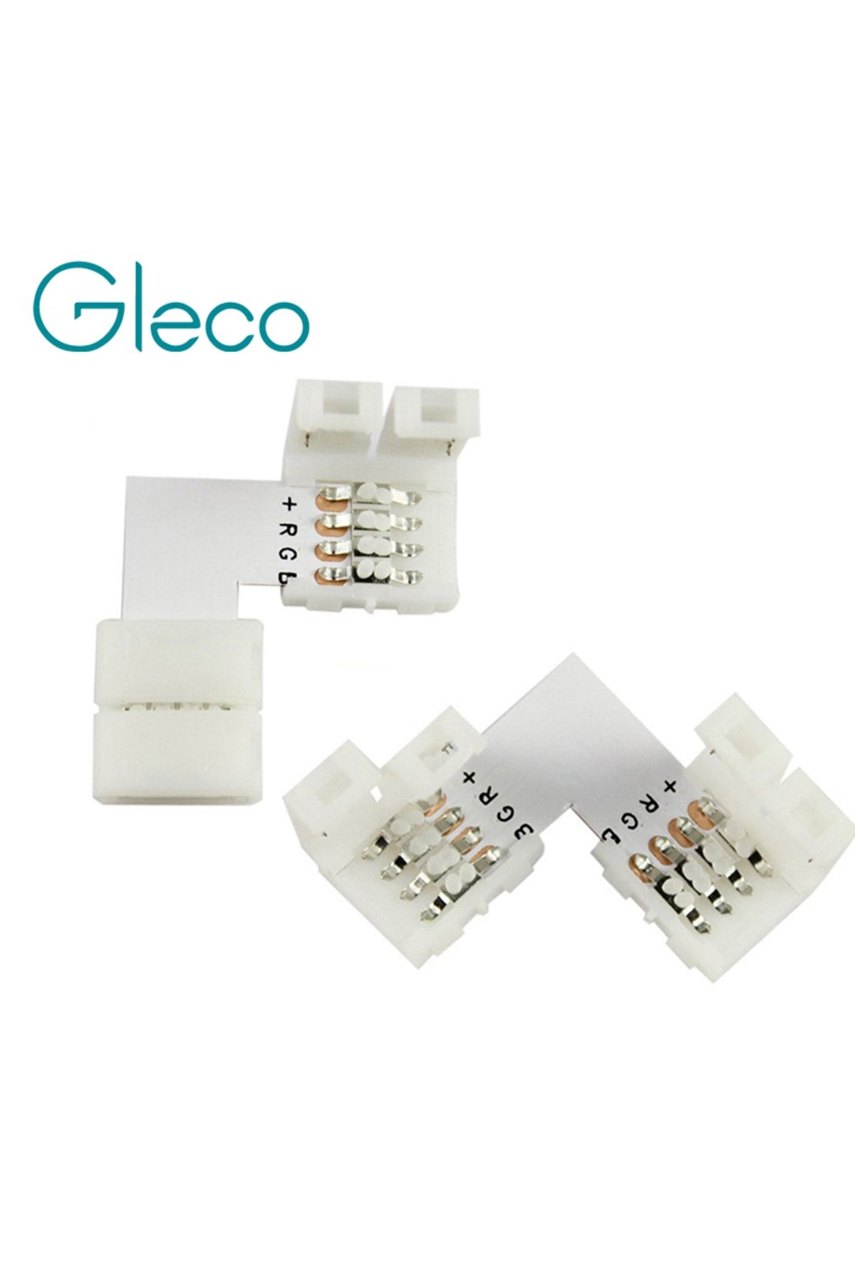 LEDONLİNE 2 Adet 4 Pin L Dönüş Rgb Şerit Led Ekleme Aparatı Birleştirici Rgb Şerit Ledler Için