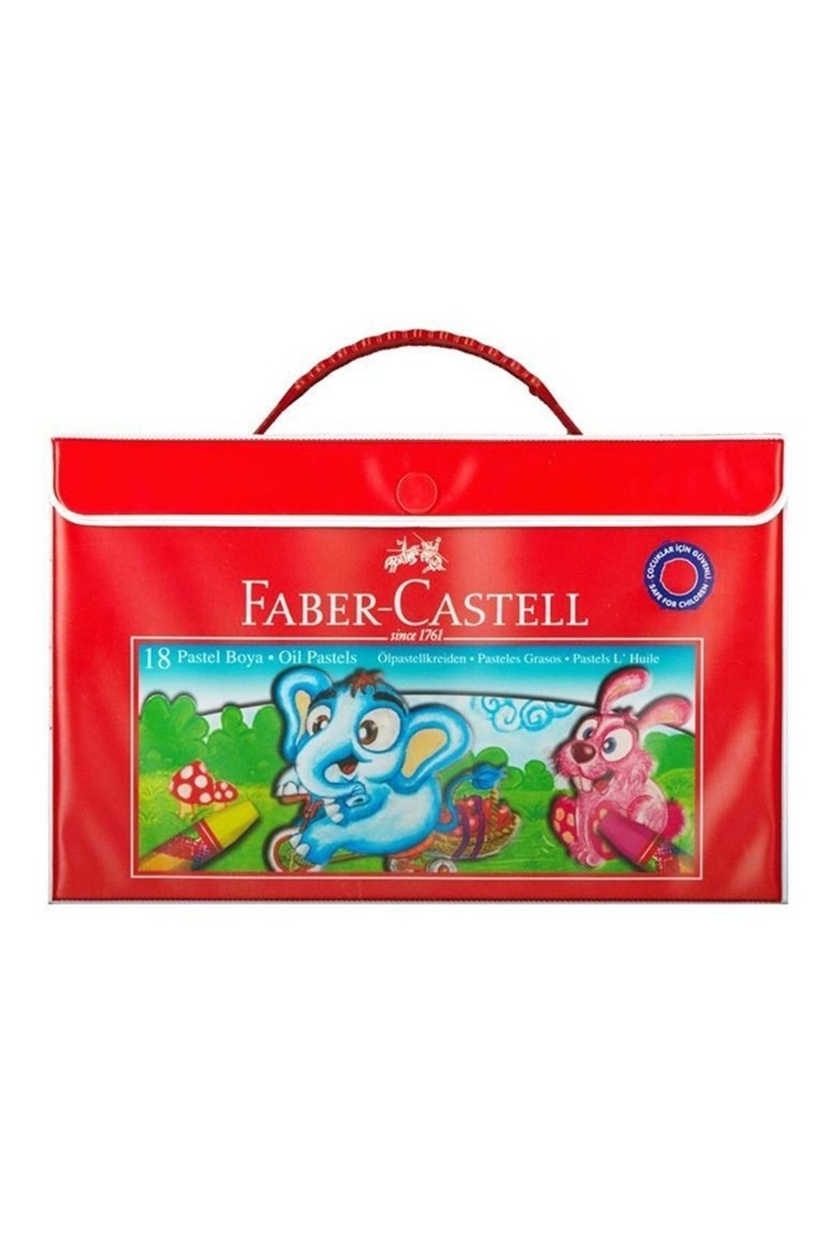 Faber Castell Faber Pastel 18 Renk Plastik Çantalı