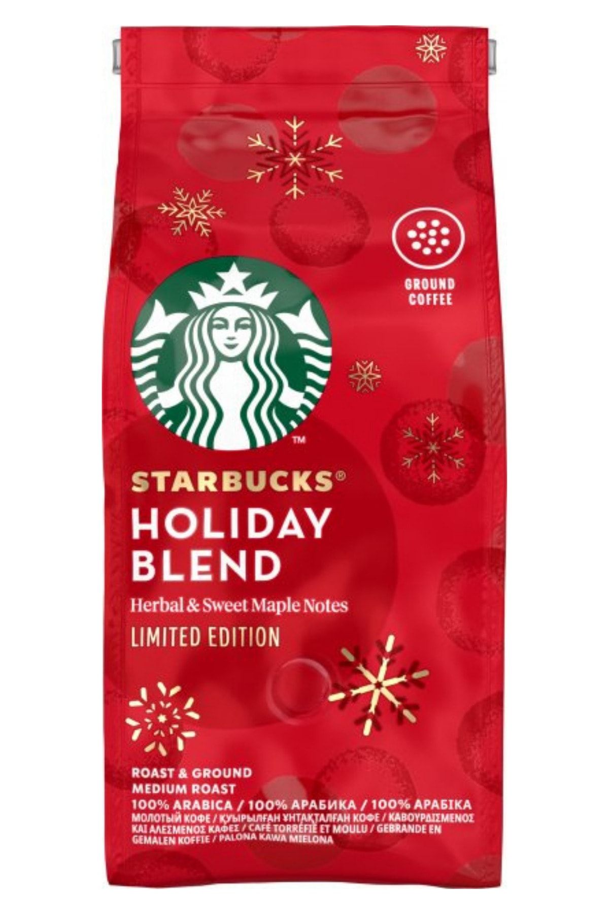 Starbucks Kahve Holiday Blend Orta Kavrulmuş Öğütülmüş 190 gr Sınırlı Üretim