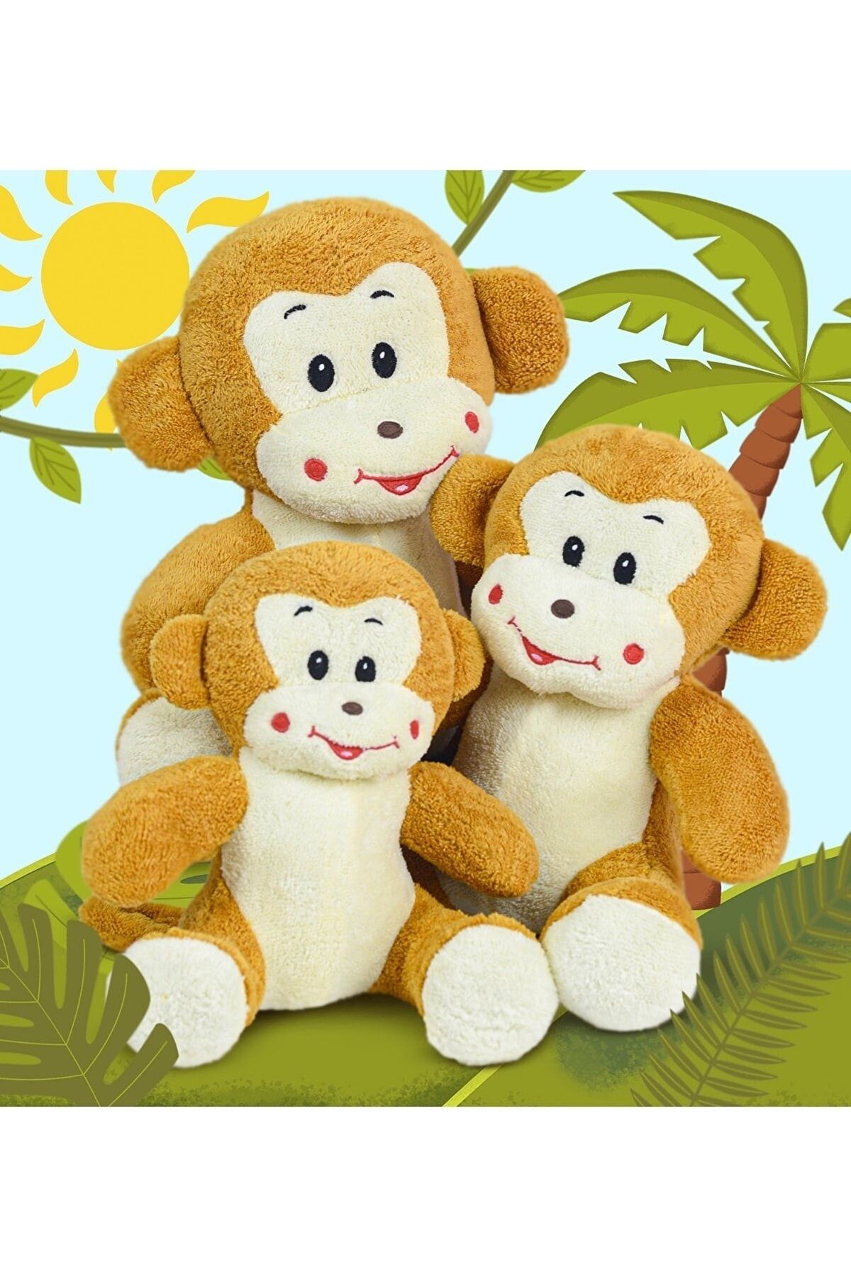 Özgüner Oyuncak Oyuncak Sevimli Maymun Ailesi