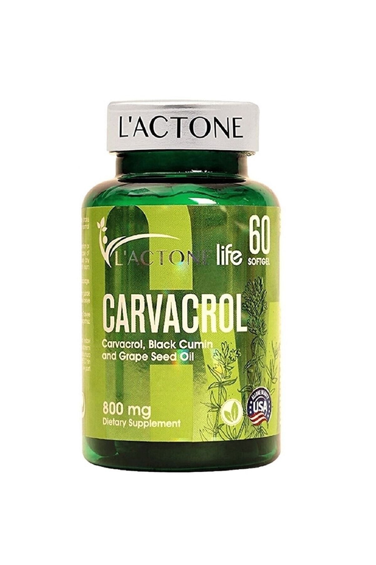 L'ACTONE life Carvacrol 800 mg / 60 Softgel - Karvakrol