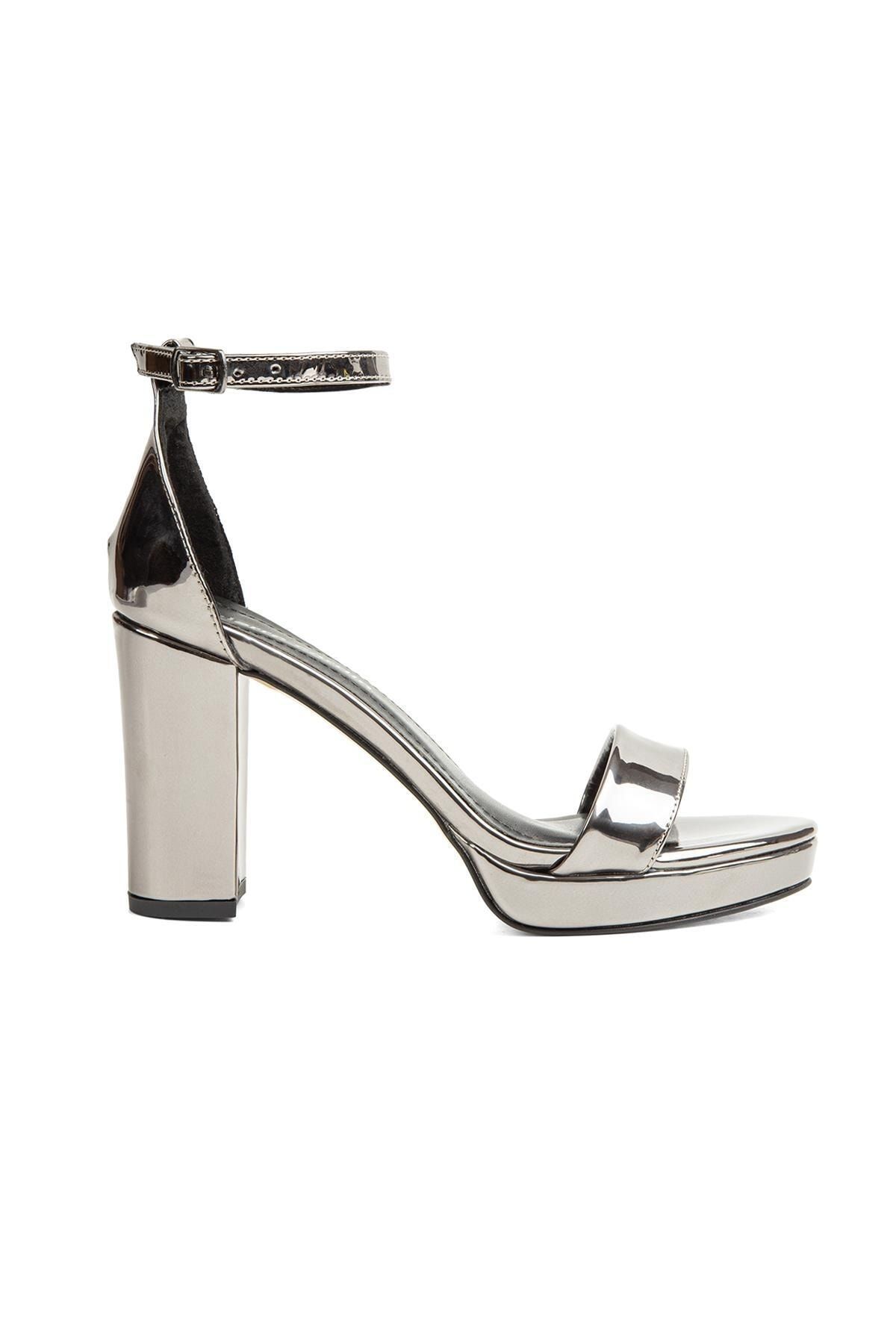 Pierre Cardin ® | Pc-50167 - 3822 Parlak Platın - Kadın Topuklu Ayakkabı