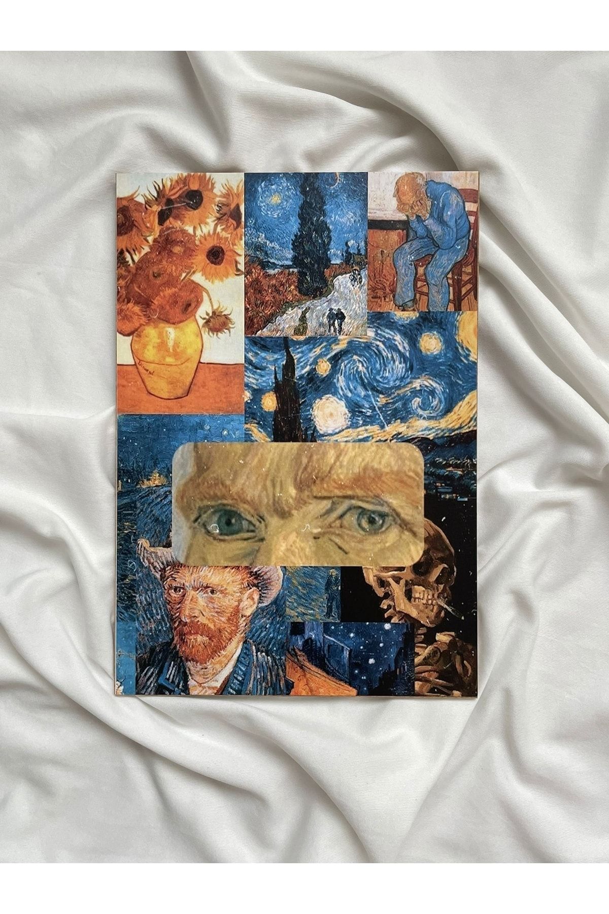 Planet Butik Van Gogh Art Collage Mini Ahşap Poster