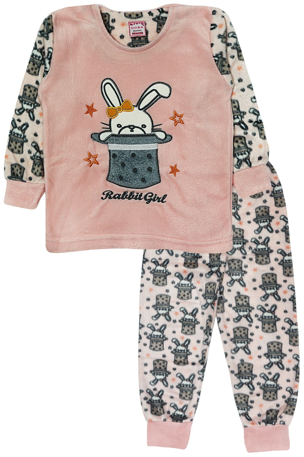 DobaKids Yumuşacık Polar Kız Çocuk Pijama Takımı