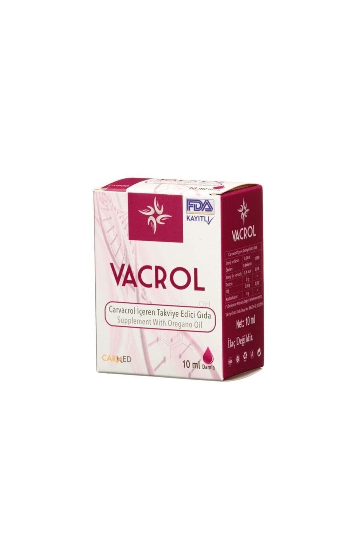 Vacrol Damla 10ml - Karvakrol Içeren Takviye Edici Gıda