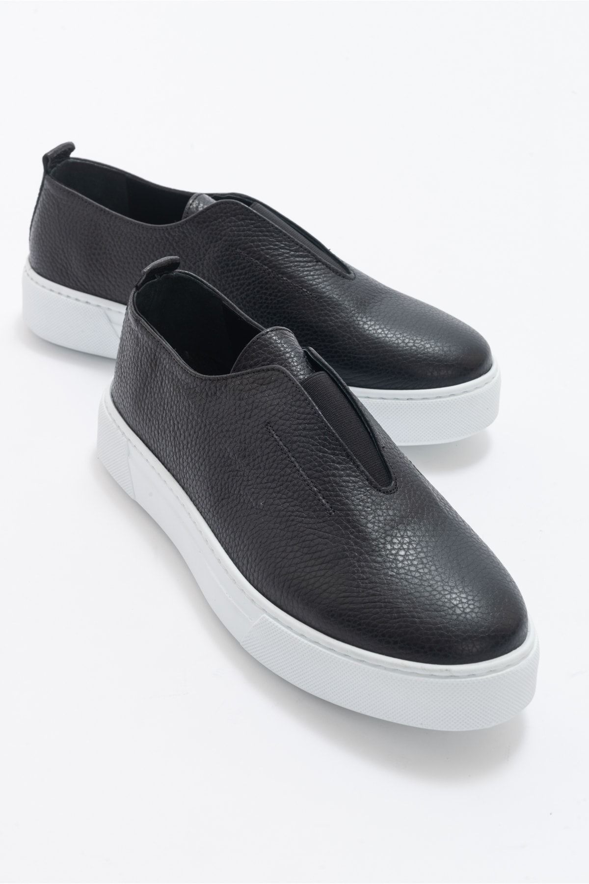 luvishoes Ante Siyah-beyaz Deri Erkek Ayakkabı