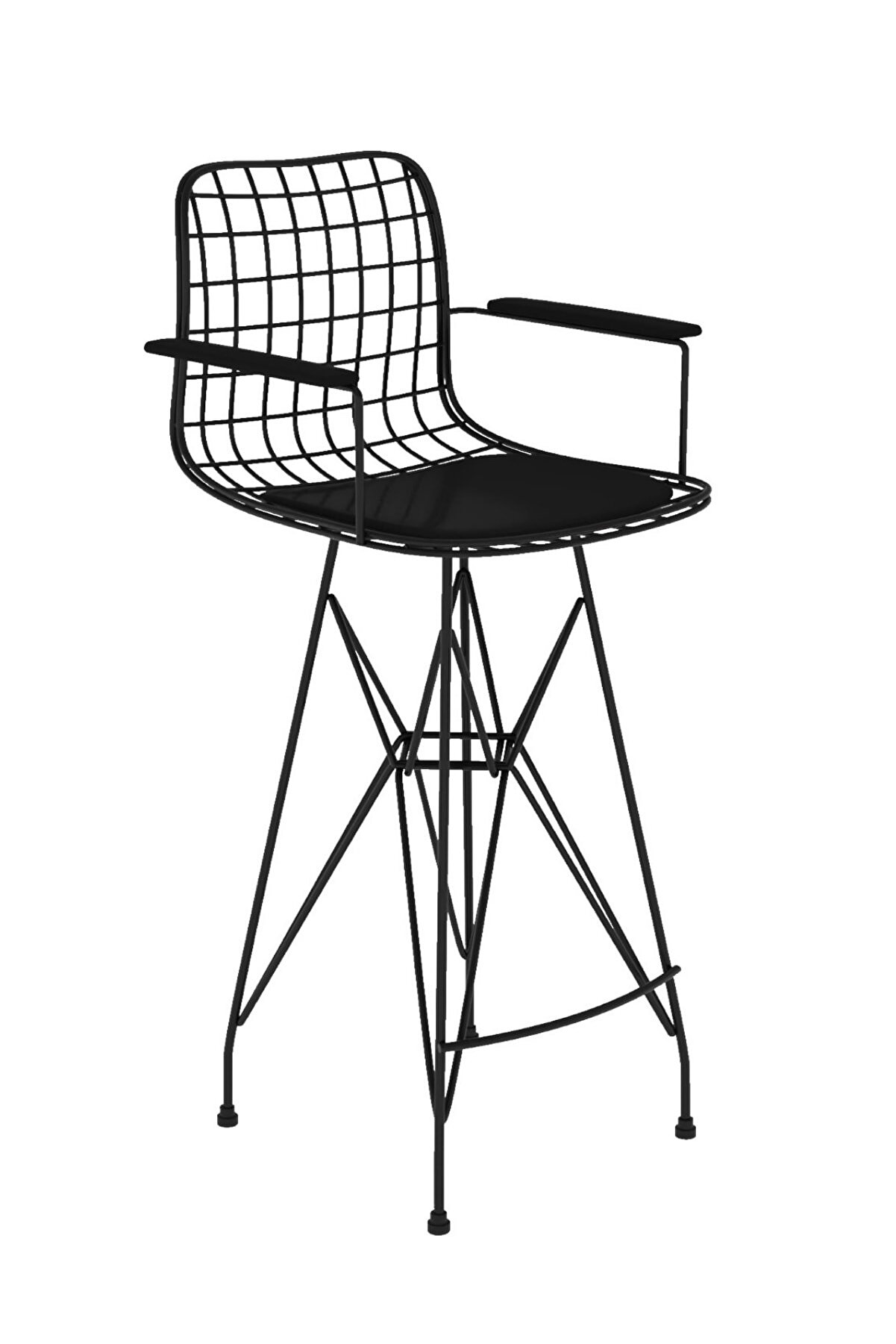 Kenzlife Knsz kafes tel bar sandalyesi 1 li zengin syhsyh kolçaklı ofis cafe bahçe mutfak