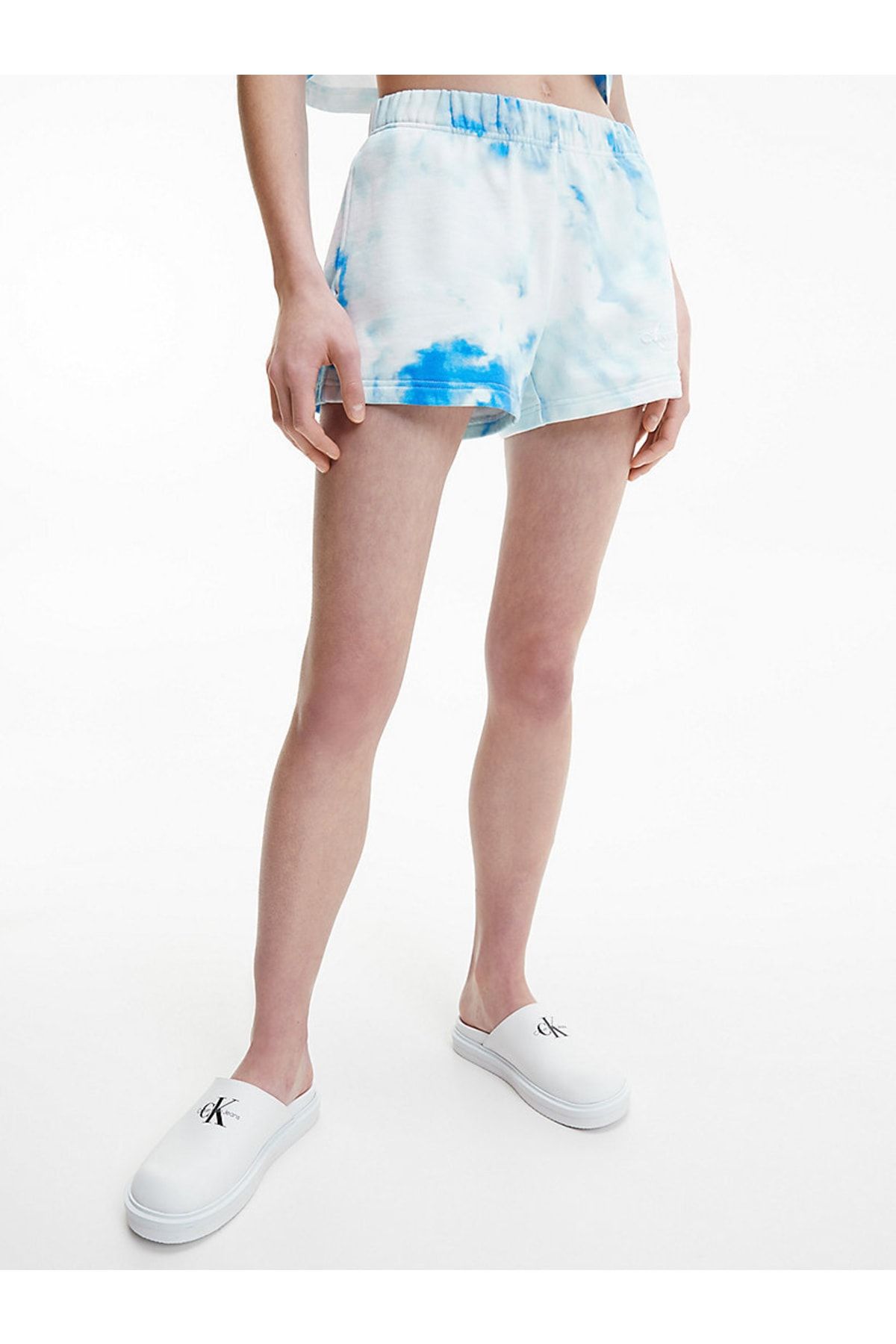 Calvin Klein Kadın Aqua All Over Print Şorts
