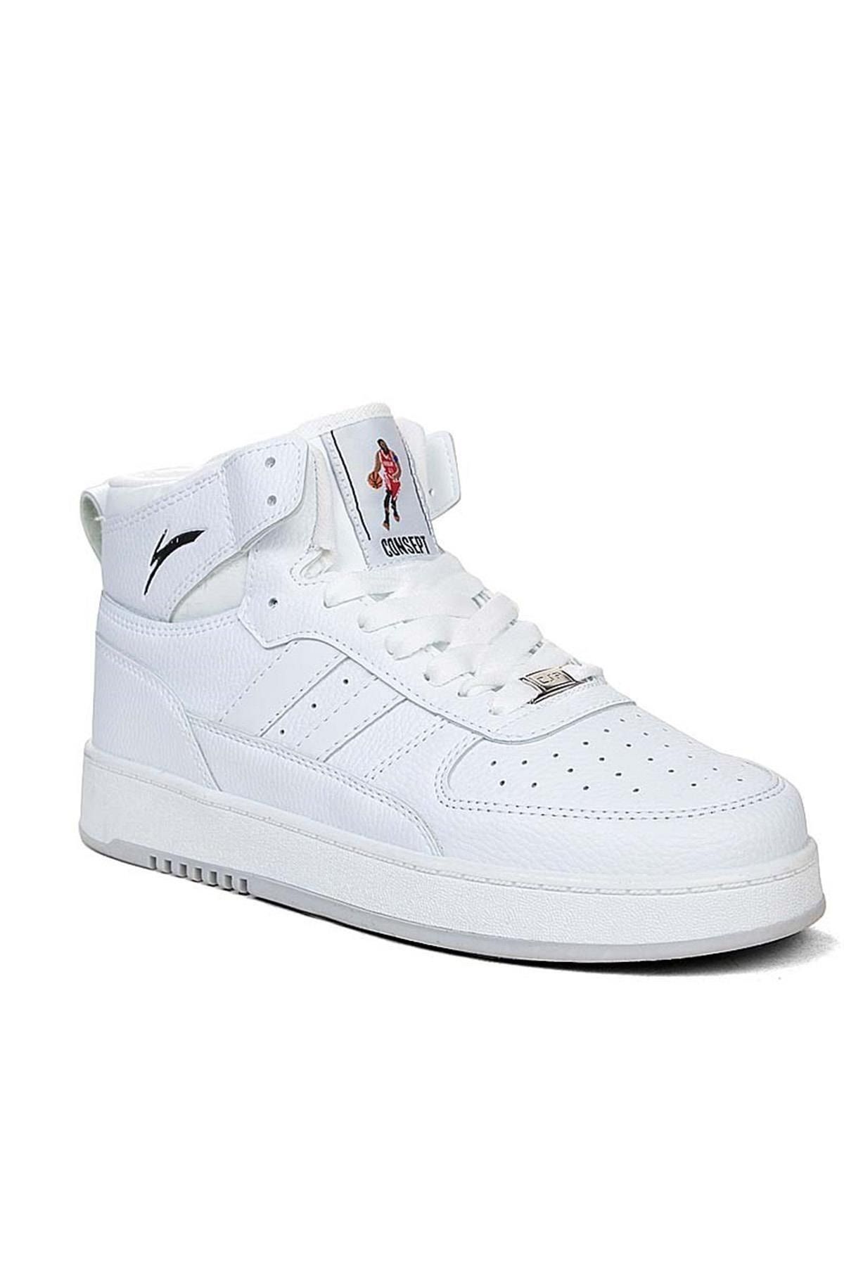 Aleza Shoes Beyaz - Consept Yüksek Taban Unisex Sneaker