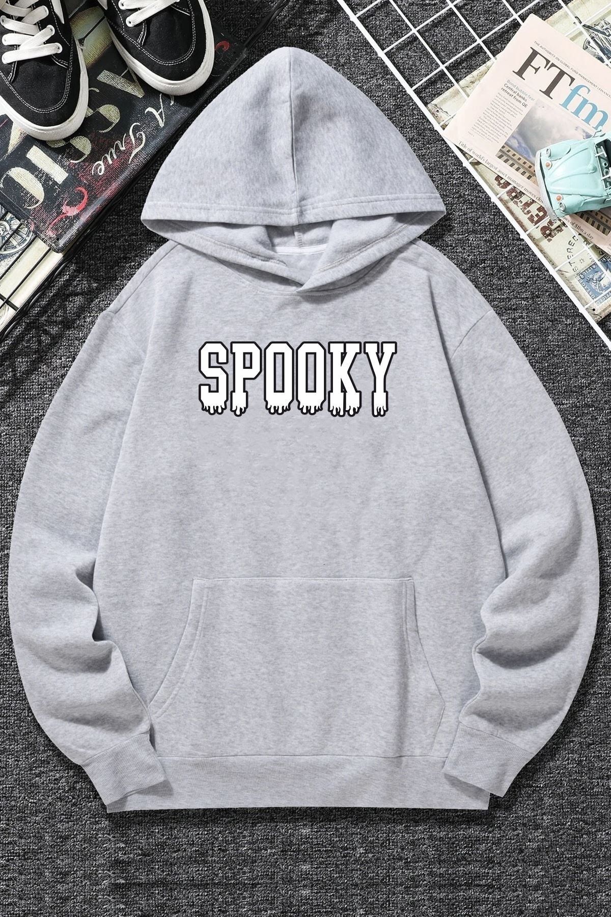 uyguntarz Unisex Spooky Baskılı Sweatshirt