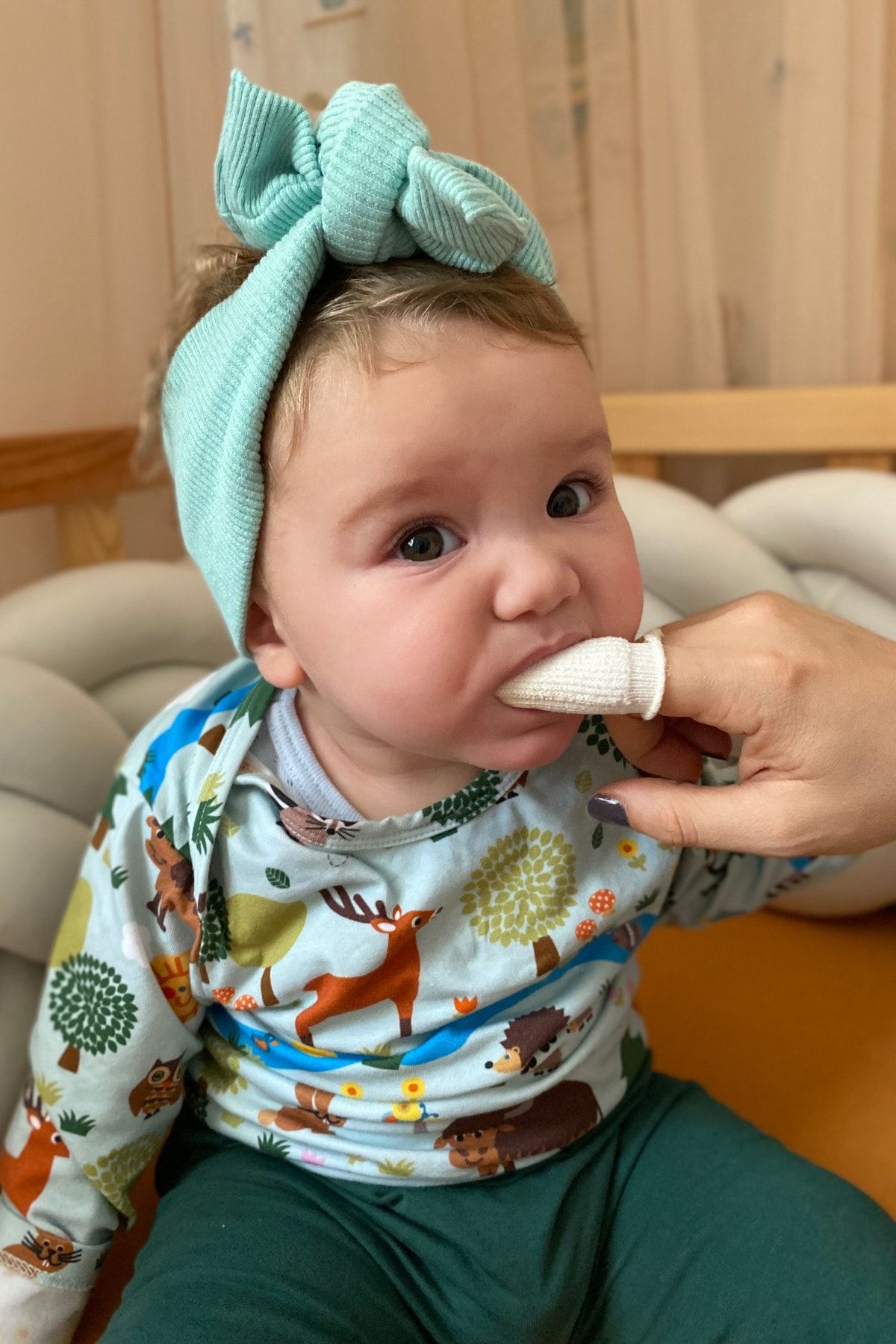 SilverMef Bebek Ağız Bakım Parmaklığı - Gümüş Iyonlu Pamukçuk Önleyici Bebek Diş Temizleyici Ve Diş Kaşıyıcı