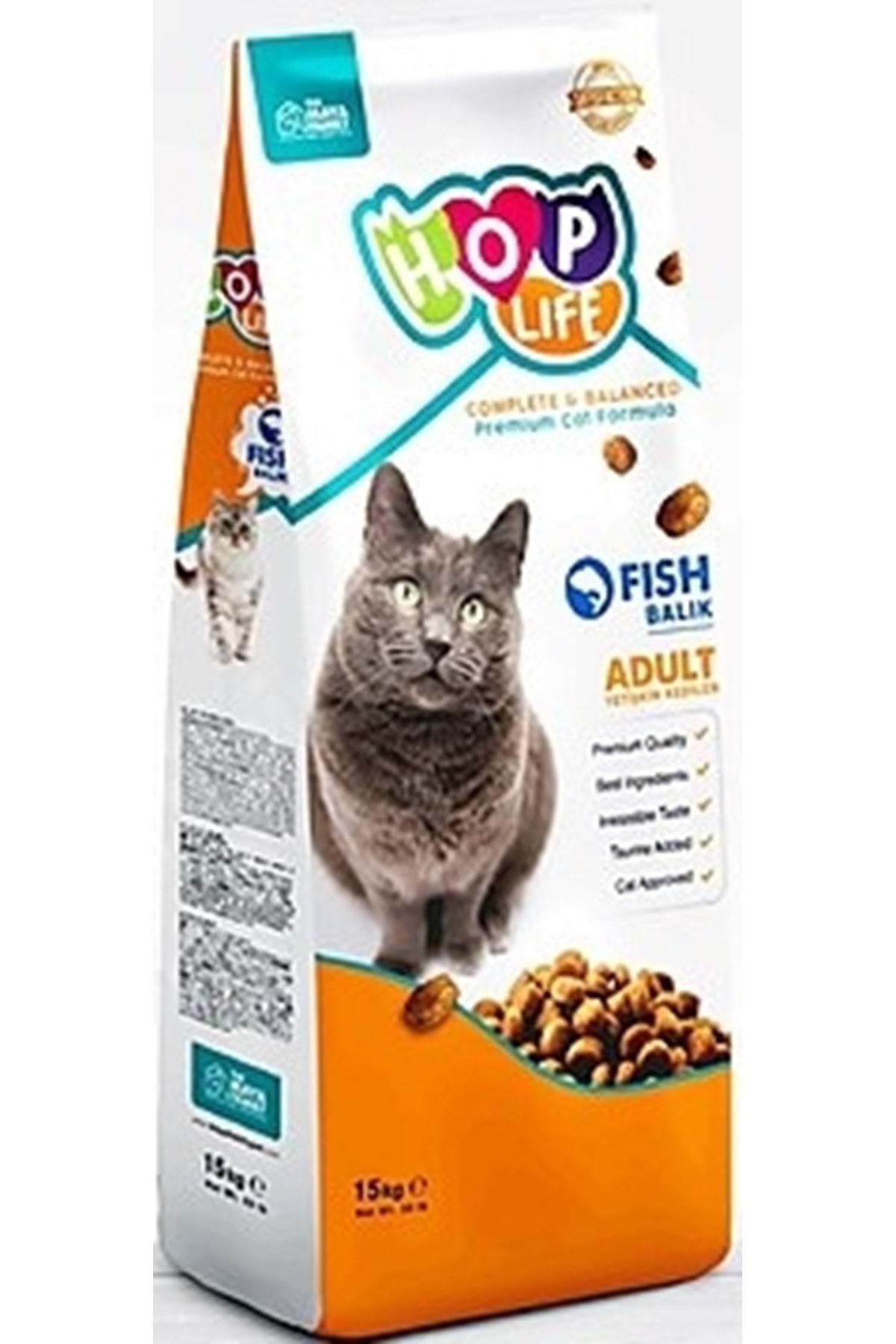 HOPLİFE Hop Lıfe Balık Etli Yetişkin Kedi Maması 15 Kg