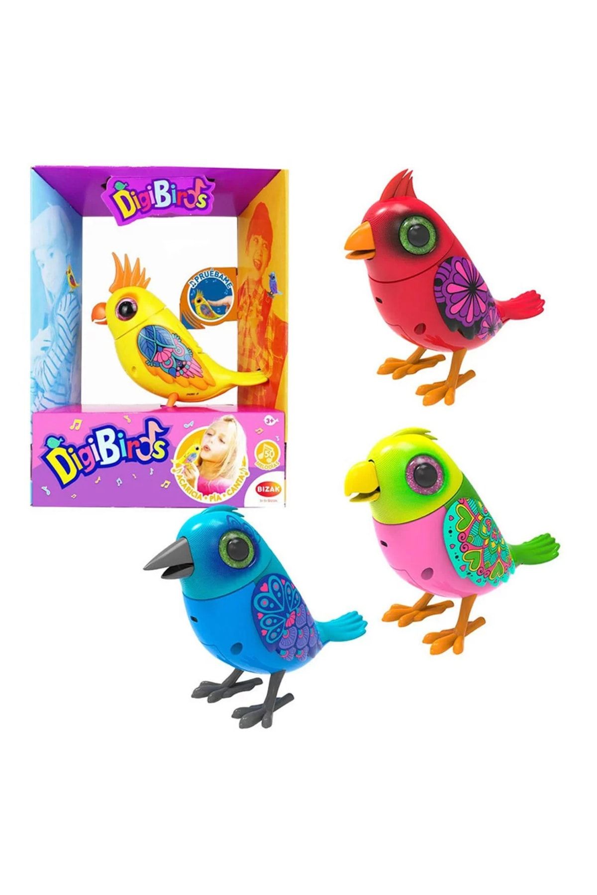 Muhcu Home Çocuk Renkli Eğlenceli Cıvıldayan Ve Şarkı Söyleyen Kuş