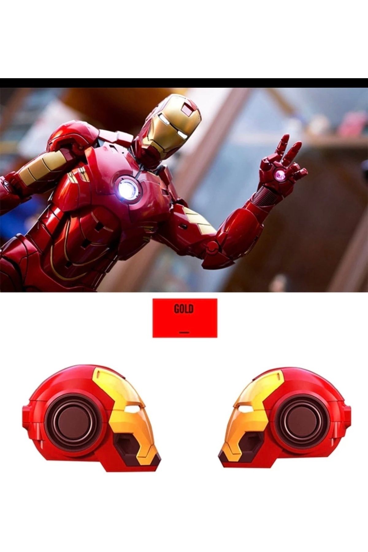 Meyra Accessories Iron Man Hoparlör Bluetooth Ses Kutusu Demir Adam Kablosuz Hoparlör
