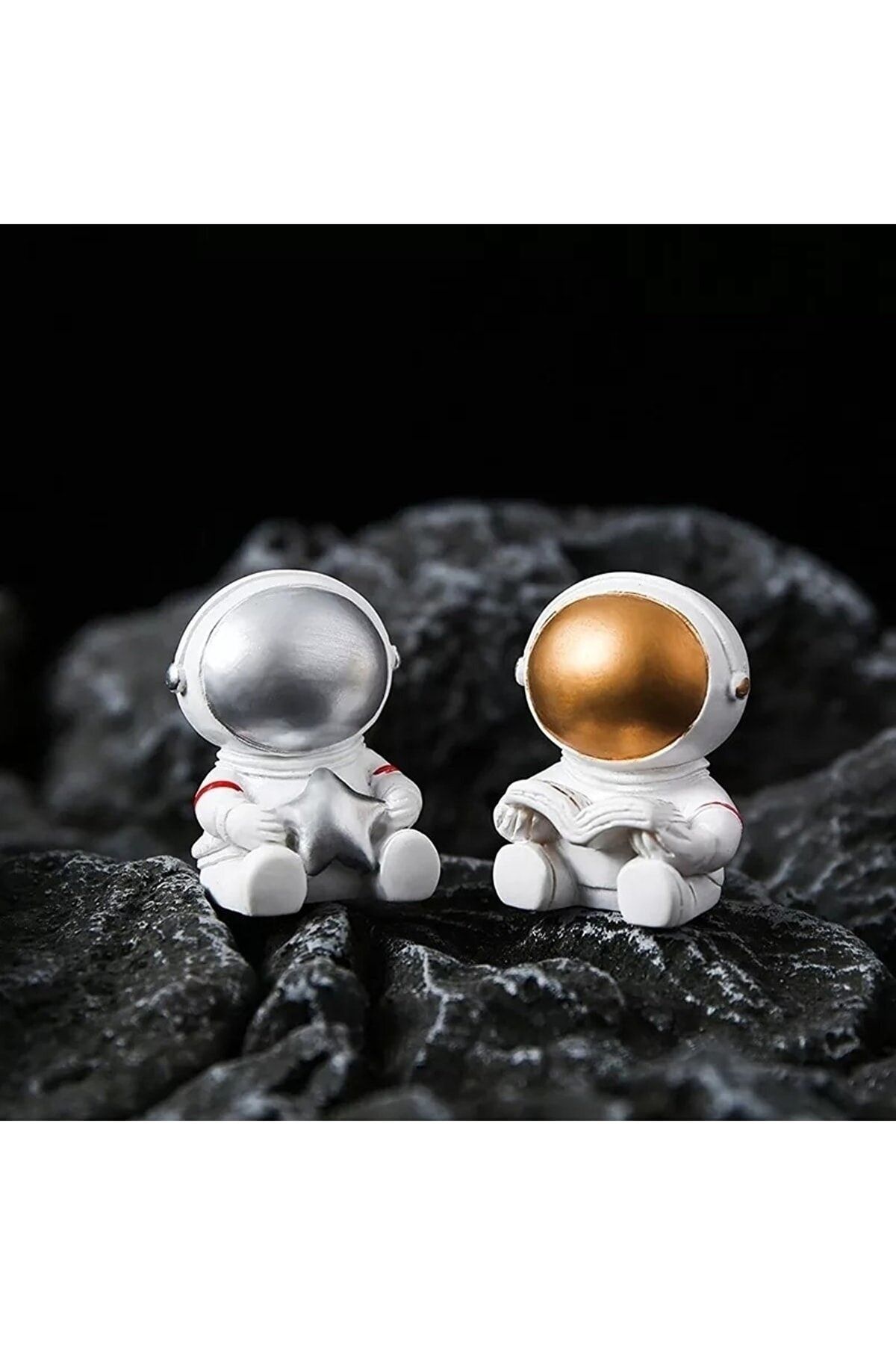 LİNECRAFT Minimal Dekoratif Astronotlar Biblo Heykel Obje