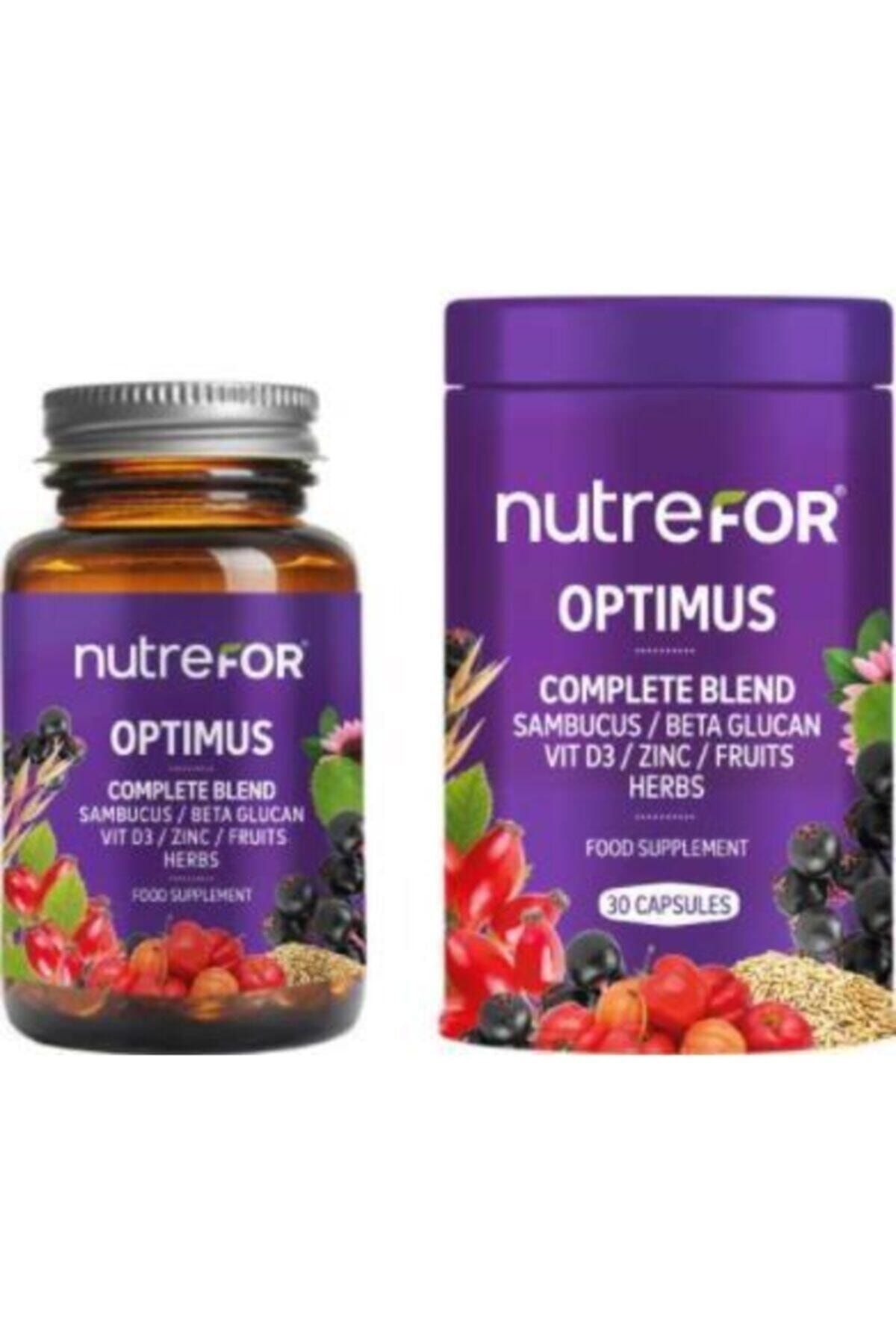 Nutrefor Optimus Complete Blend 30 Kapsül | Kara Mürver Beta Glukan D3 Vitamini