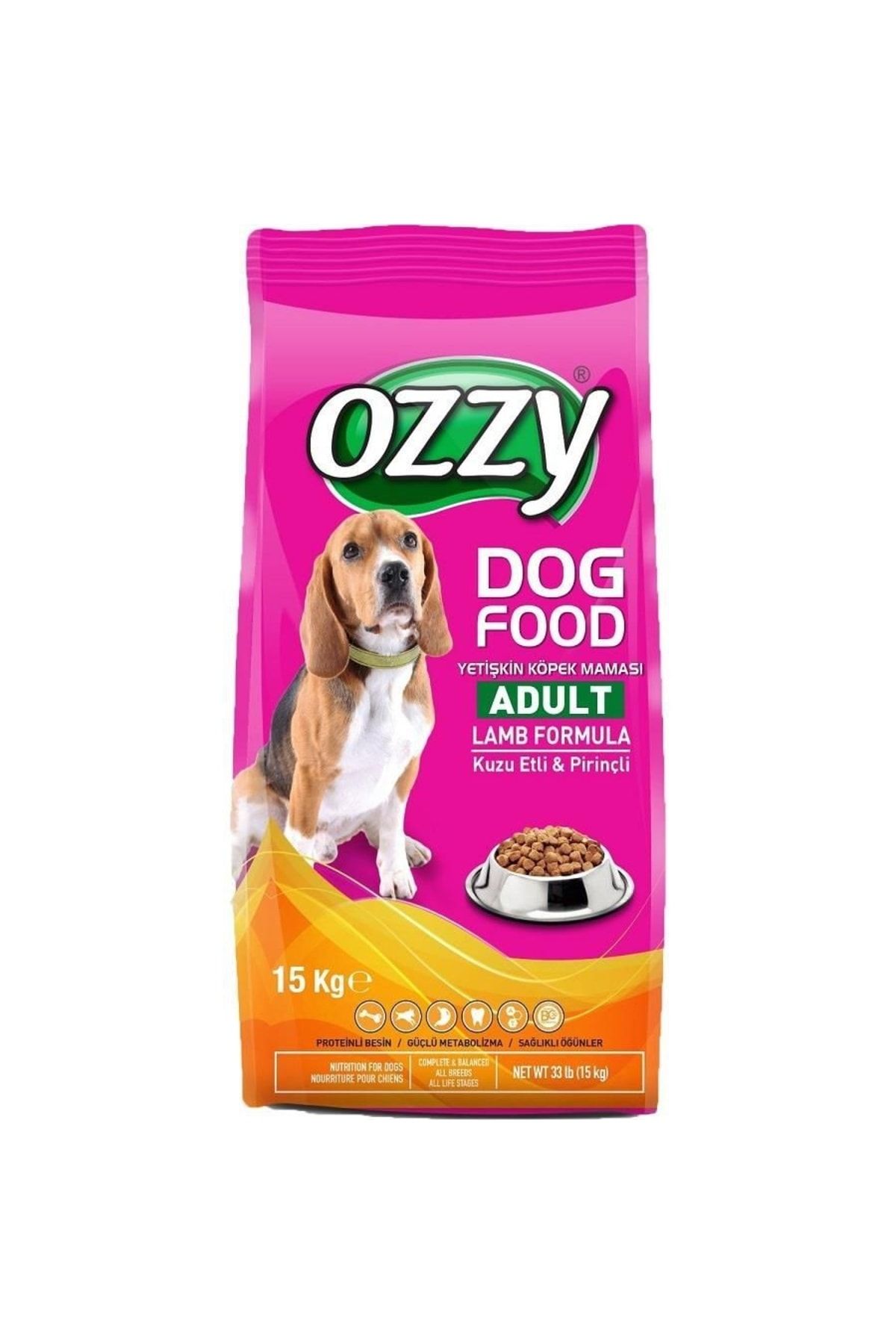 Ozzy Ozzy Kuzu Etli Pirinçli Yetişkin Köpek Maması 15 Kg