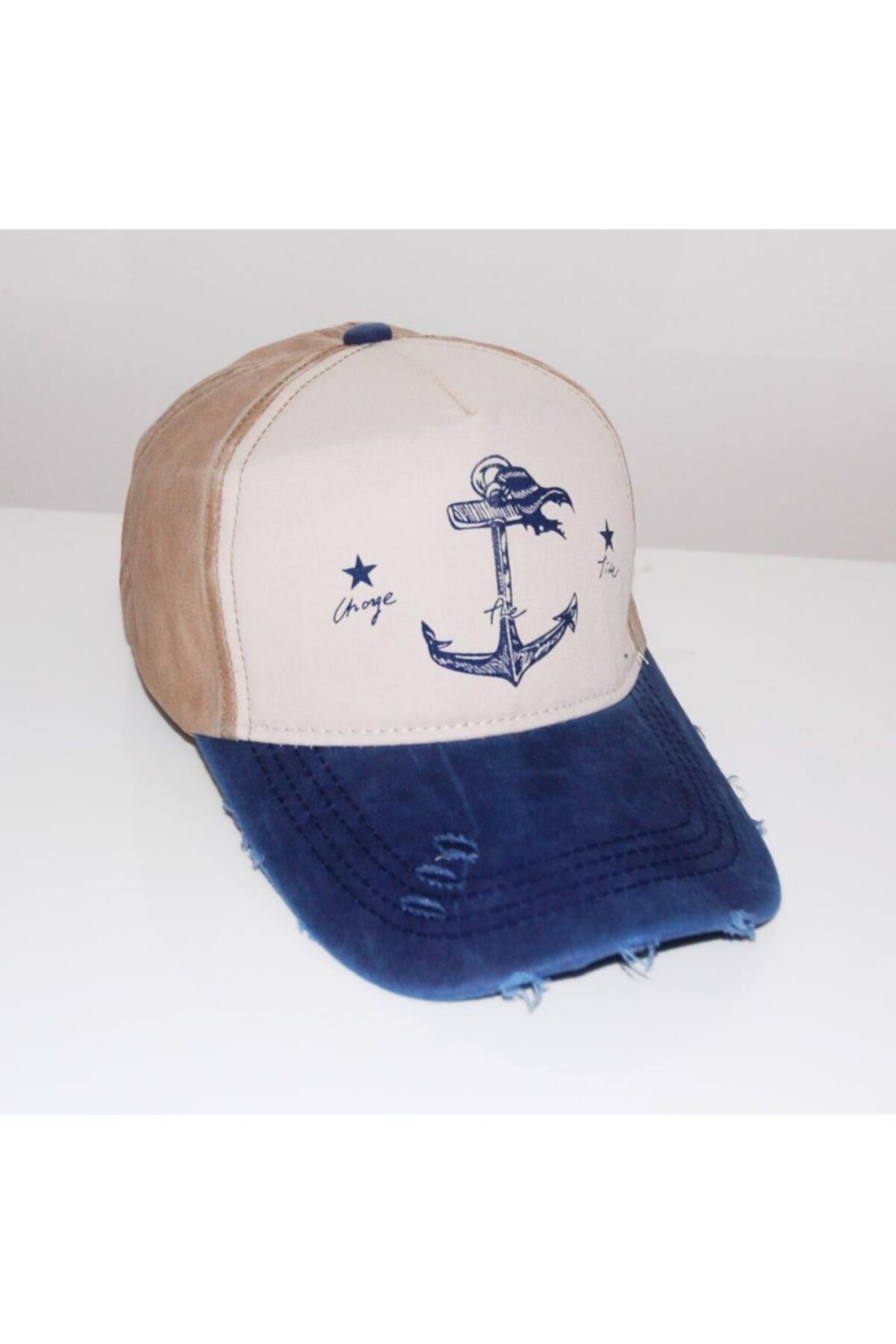 GÇM Cap Deniz Çapalı Balıkçı Eskitme Şapka 004