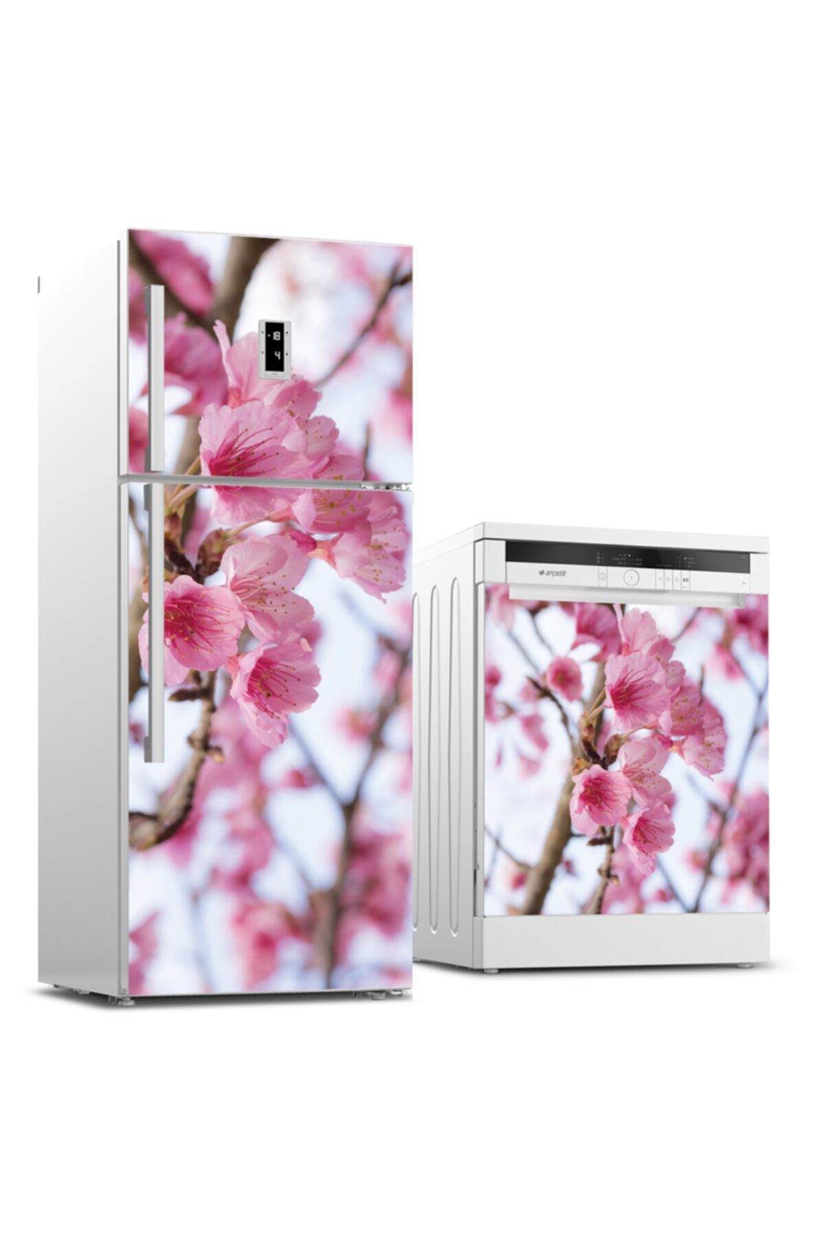 Tilki Dünyası Buzdolabı ve Bulaşık Makinesi Takım Sticker 0006