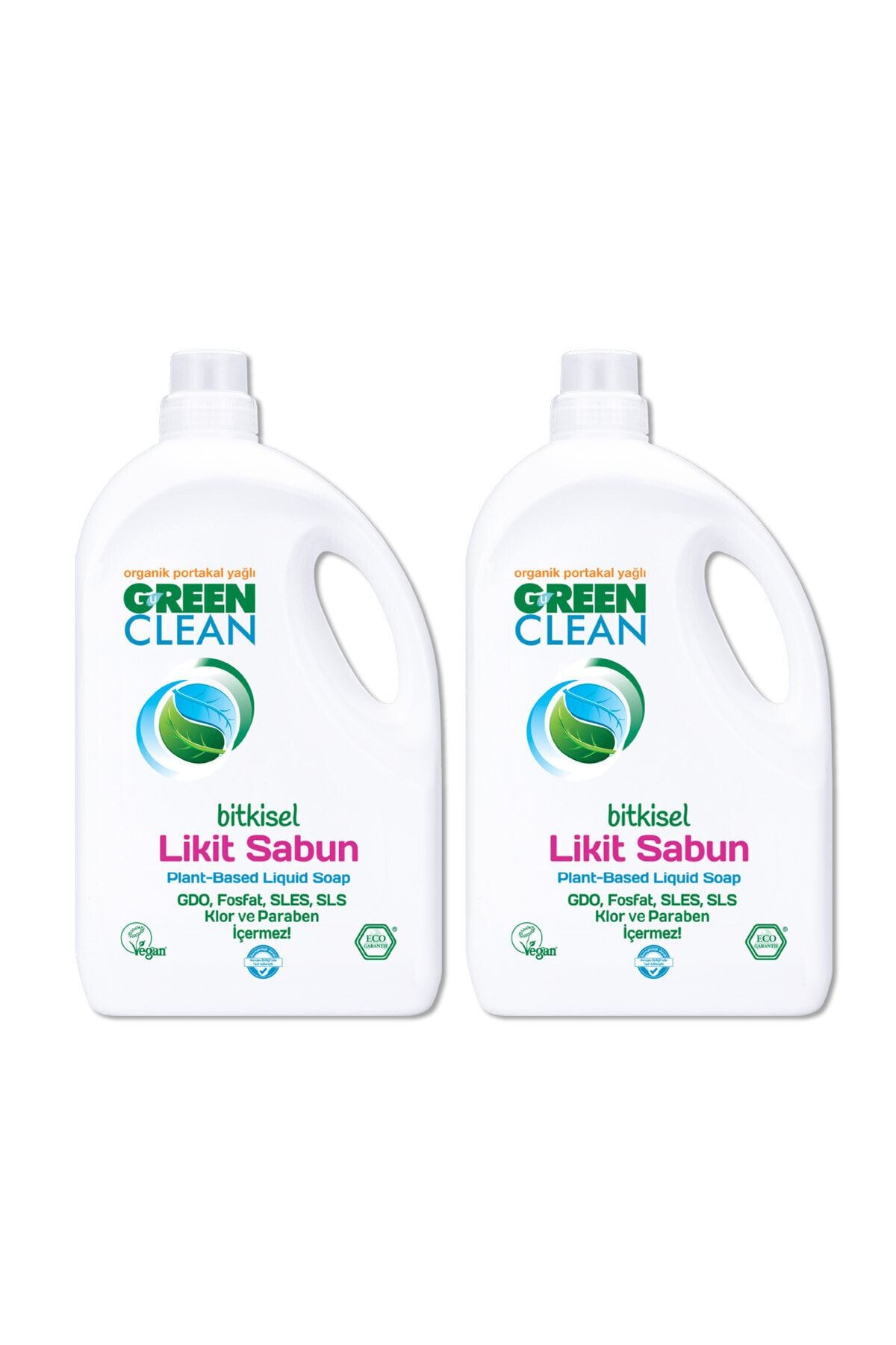 Green Clean Organik Portakal Yağlı Bitkisel Likit El Sabunu 2,75 lt 2'li