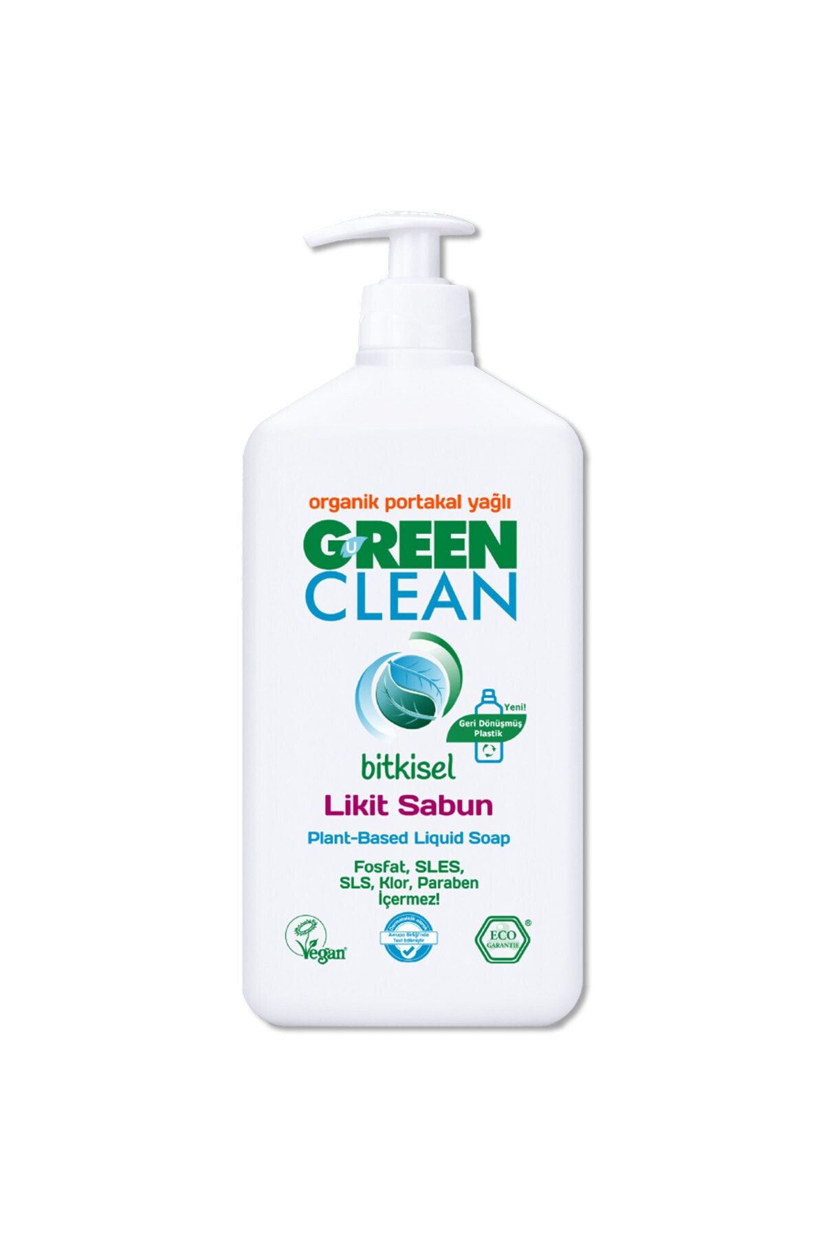 Green Clean Organik Portakal Yağlı Bitkisel Likit El Sabunu 500 ml