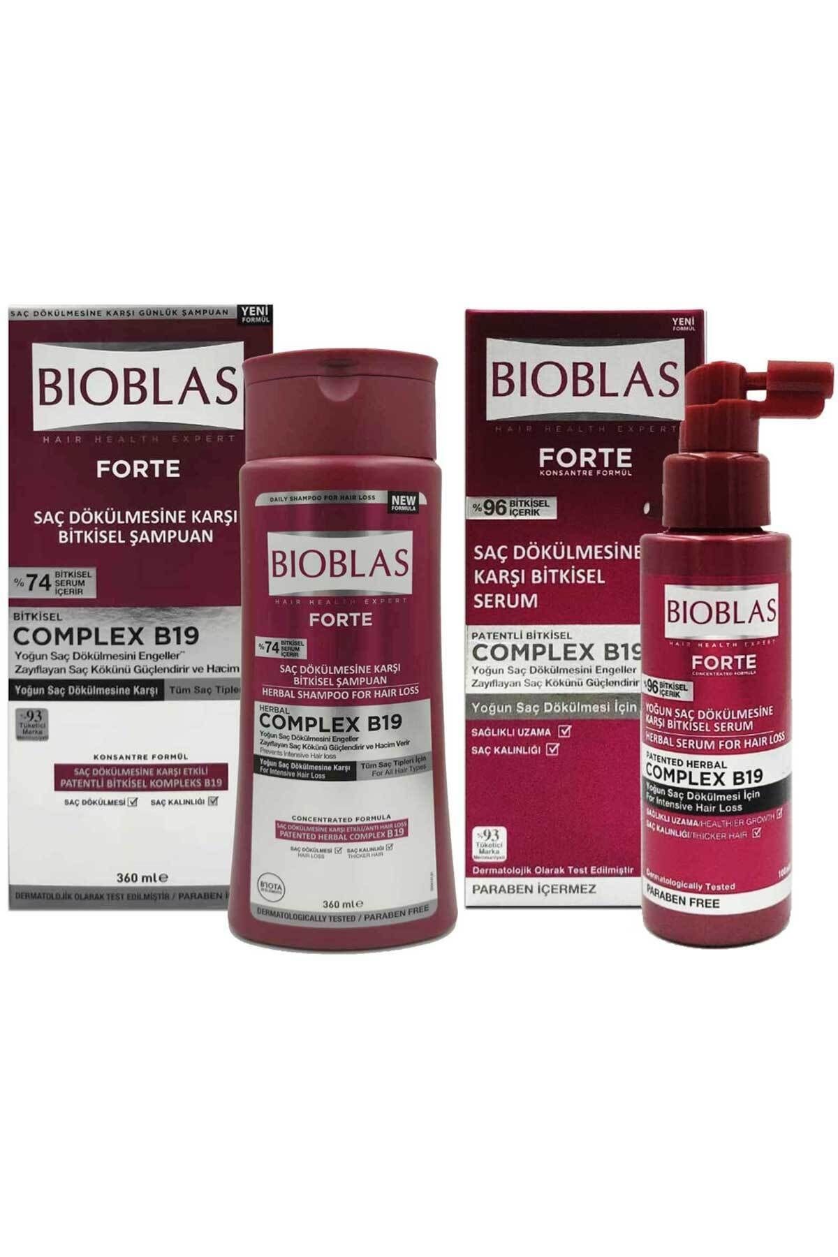 Bioblas Forte Saç Dökülmesine Karşı Bitkisel Serum 100 Ml & Şampuan 360 Ml