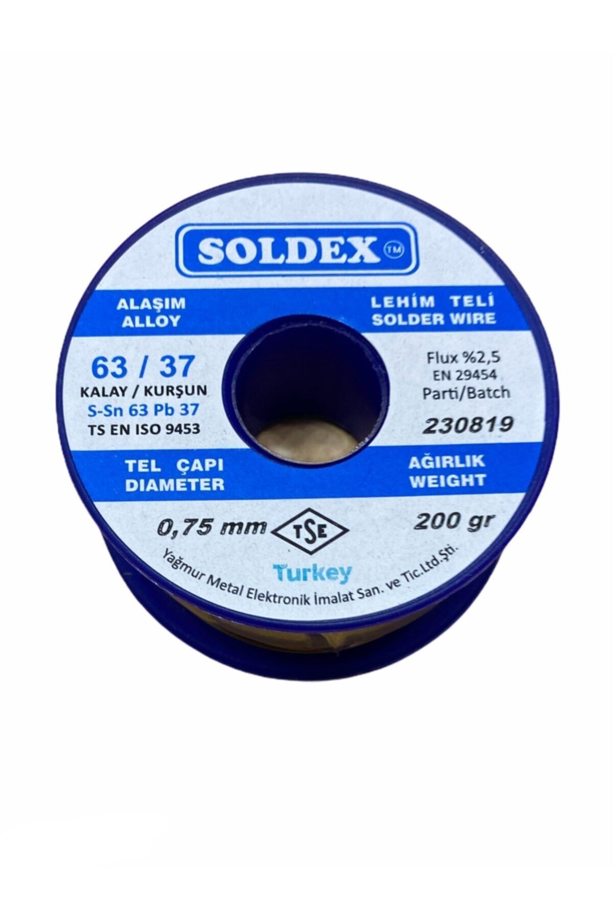 Soldex 63/37 Lehim Teli 200gr 0,75mm