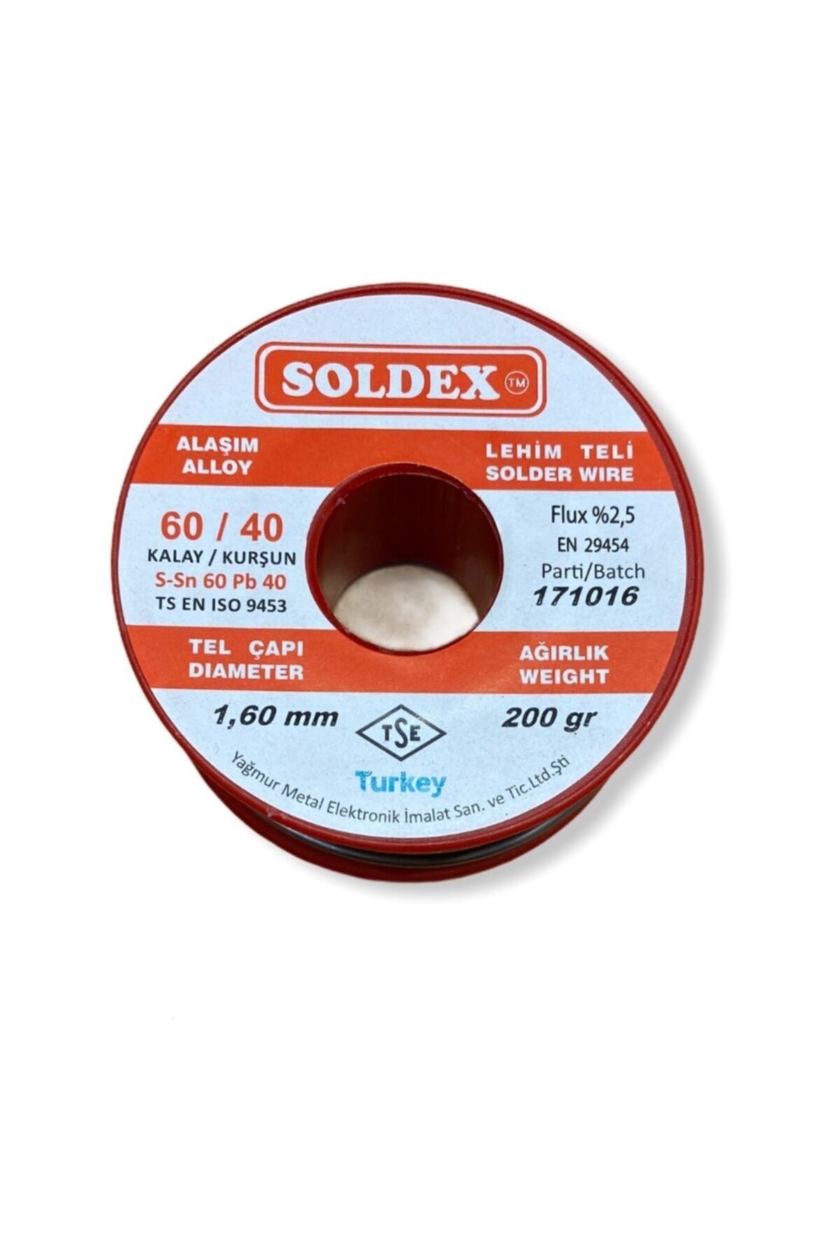 Soldex 60/40 Lehim Teli 200gr 1.60mm