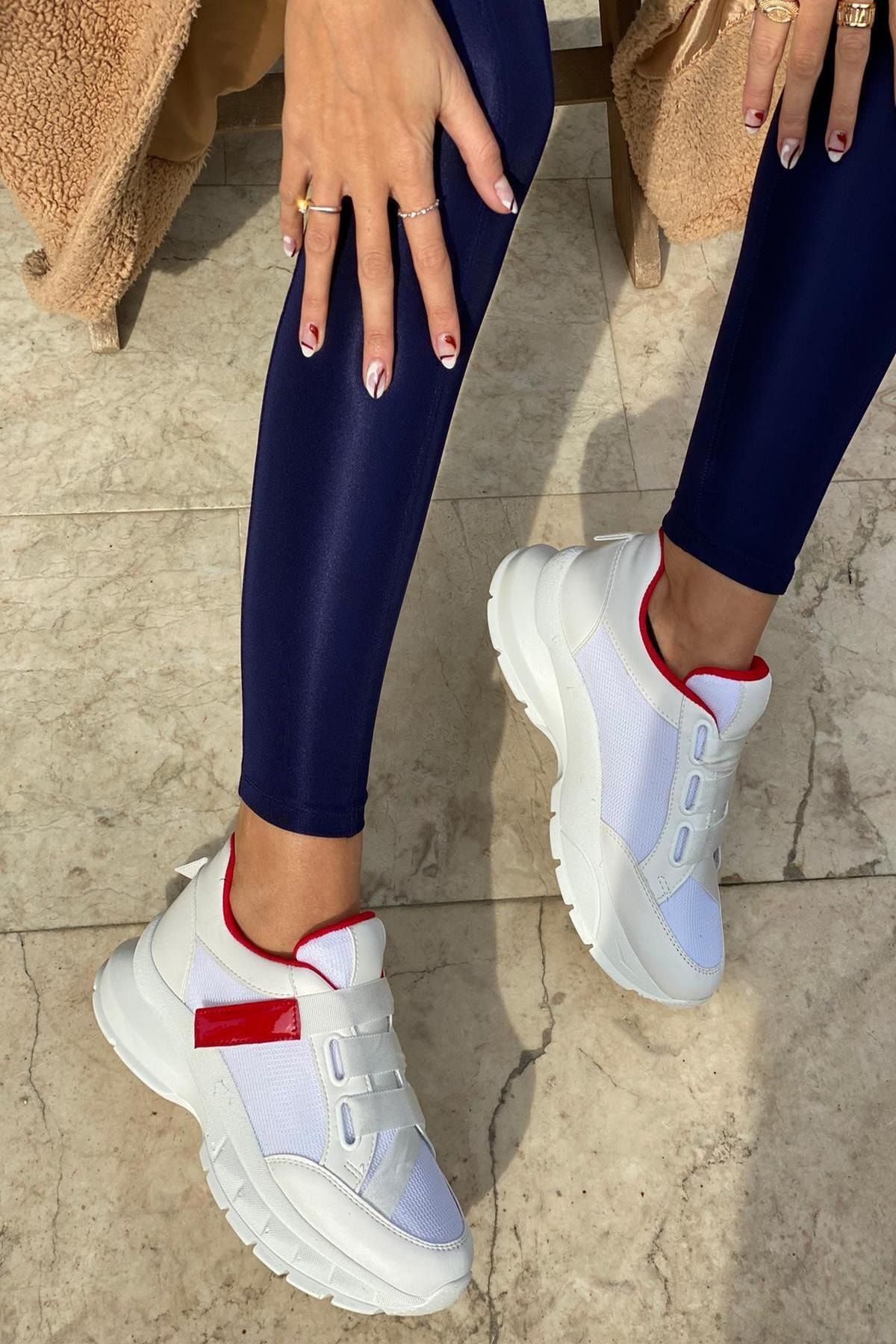 İnan Ayakkabı Kadın Beyaz Spor Sneaker Ayakkabı