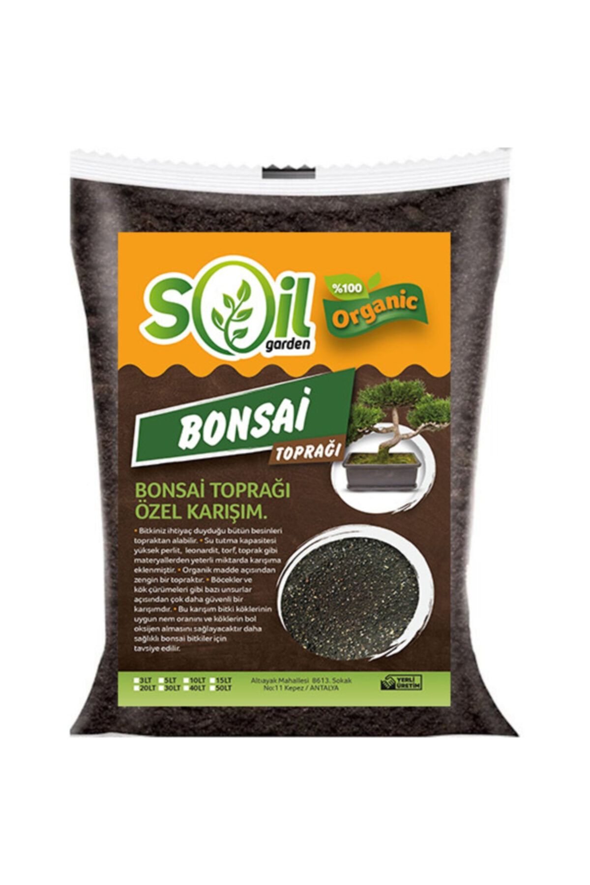 Soil Garden Zenginleştirilmiş Bonsai Toprağı 3 lt