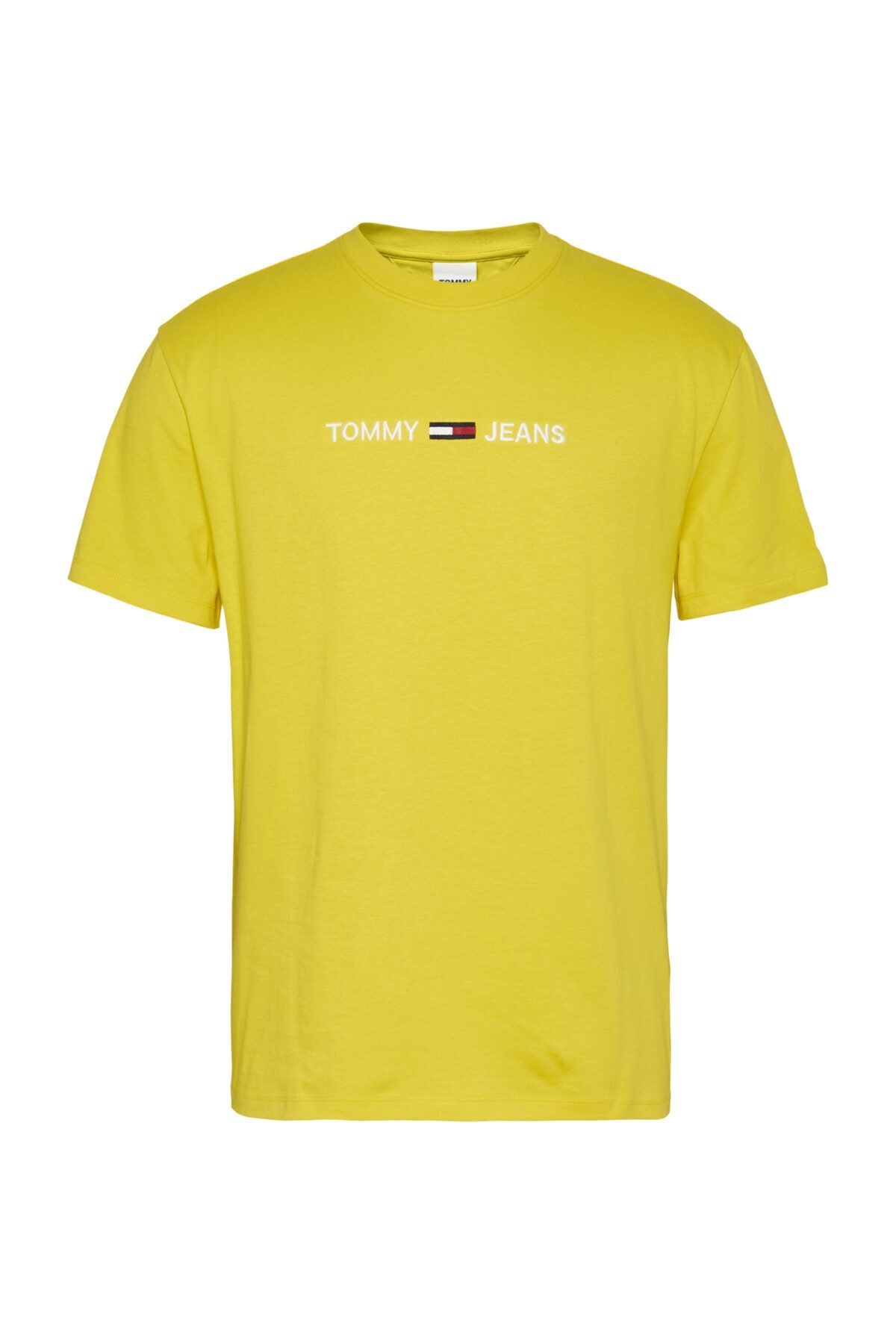 Tommy Hilfiger Erkek Sarı T-Shirt Tjm Straıght Logo Tee DM0DM09382