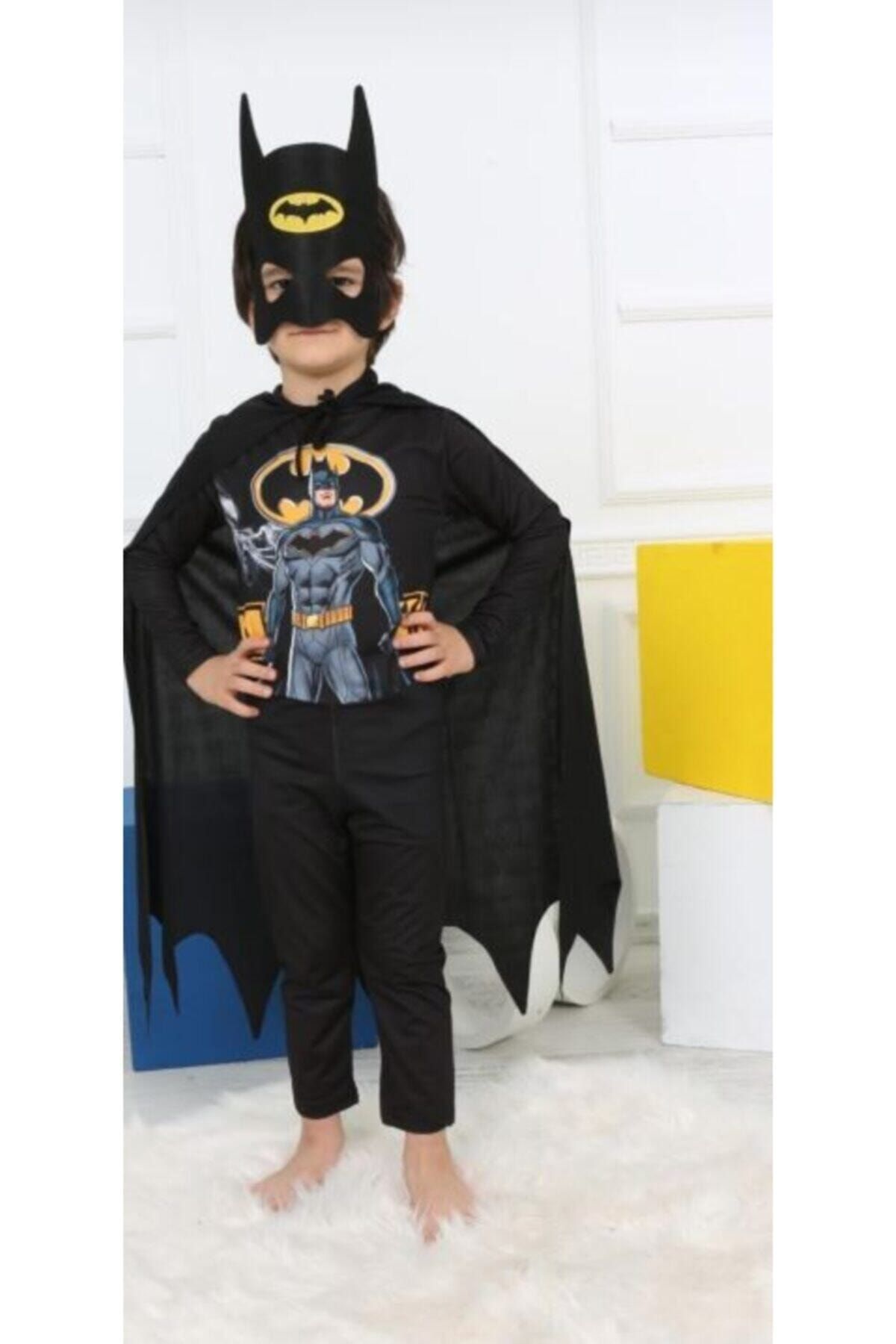 Batman Pelerinli Maskeli Doğum Günü Parti Kostümü