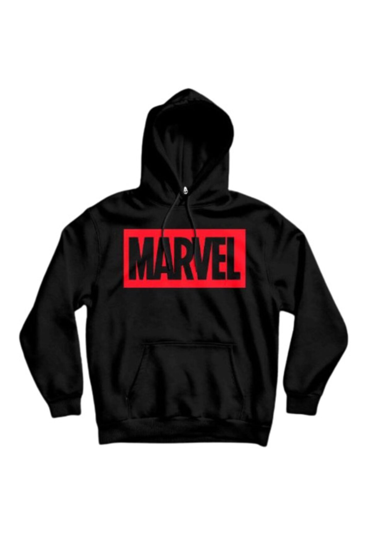 HemenALbence Kapşonlu Siyah Marvel Sweatshirt