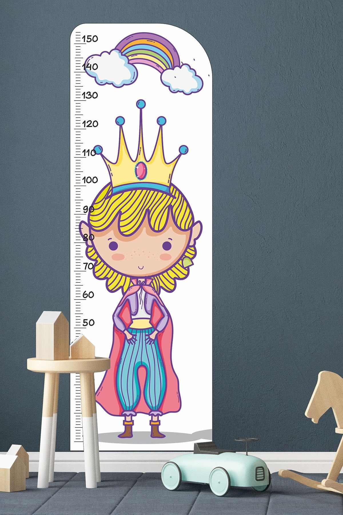 TUGİBU Kreş Anaokulu Çocuk Bebek Odası Boy Ölçer Kapı Duvar Sticker