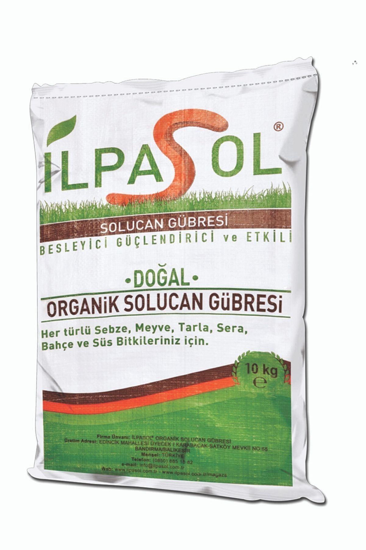 ilpasol %100 Organik Solucan Gübresi 10 Kg